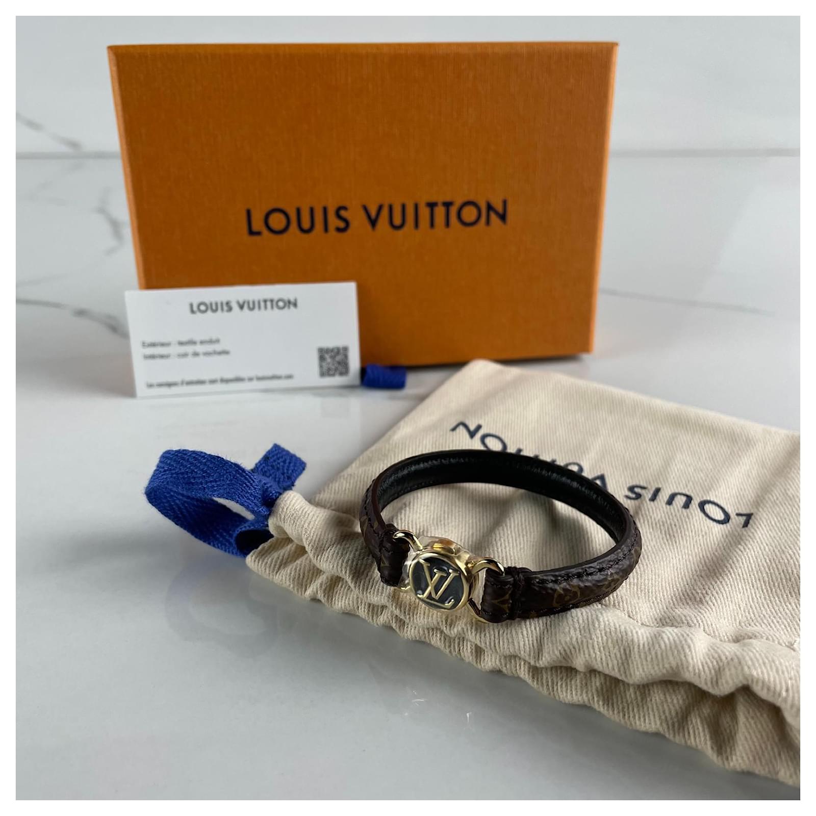 Louis Vuitton LV Clic It Bracelet Brown Cloth ref.670782 - Joli Closet
