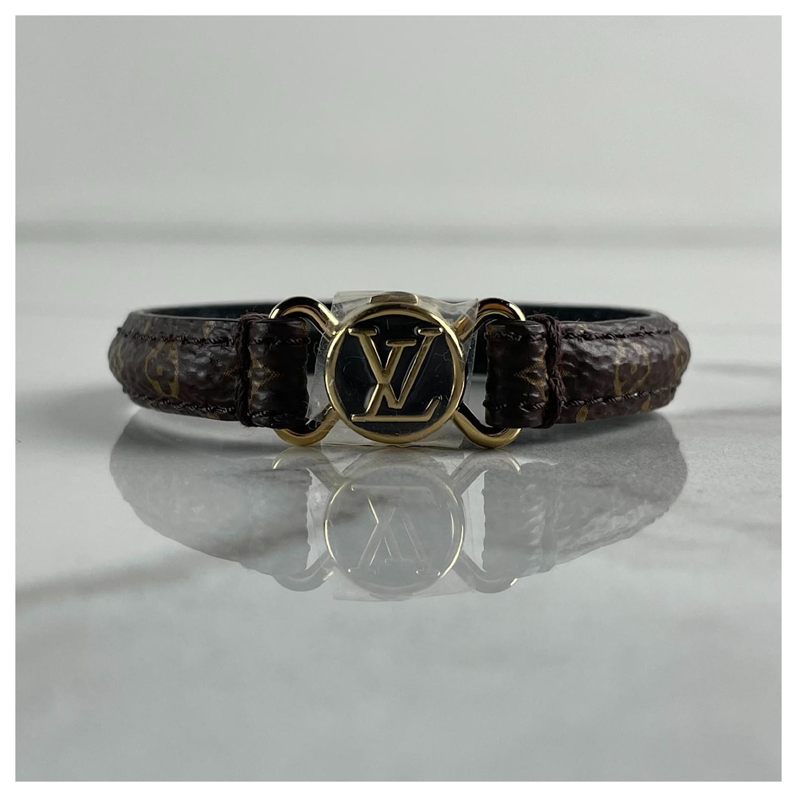 Louis Vuitton LV Clic It Bracelet Brown Cloth ref.670782 - Joli Closet