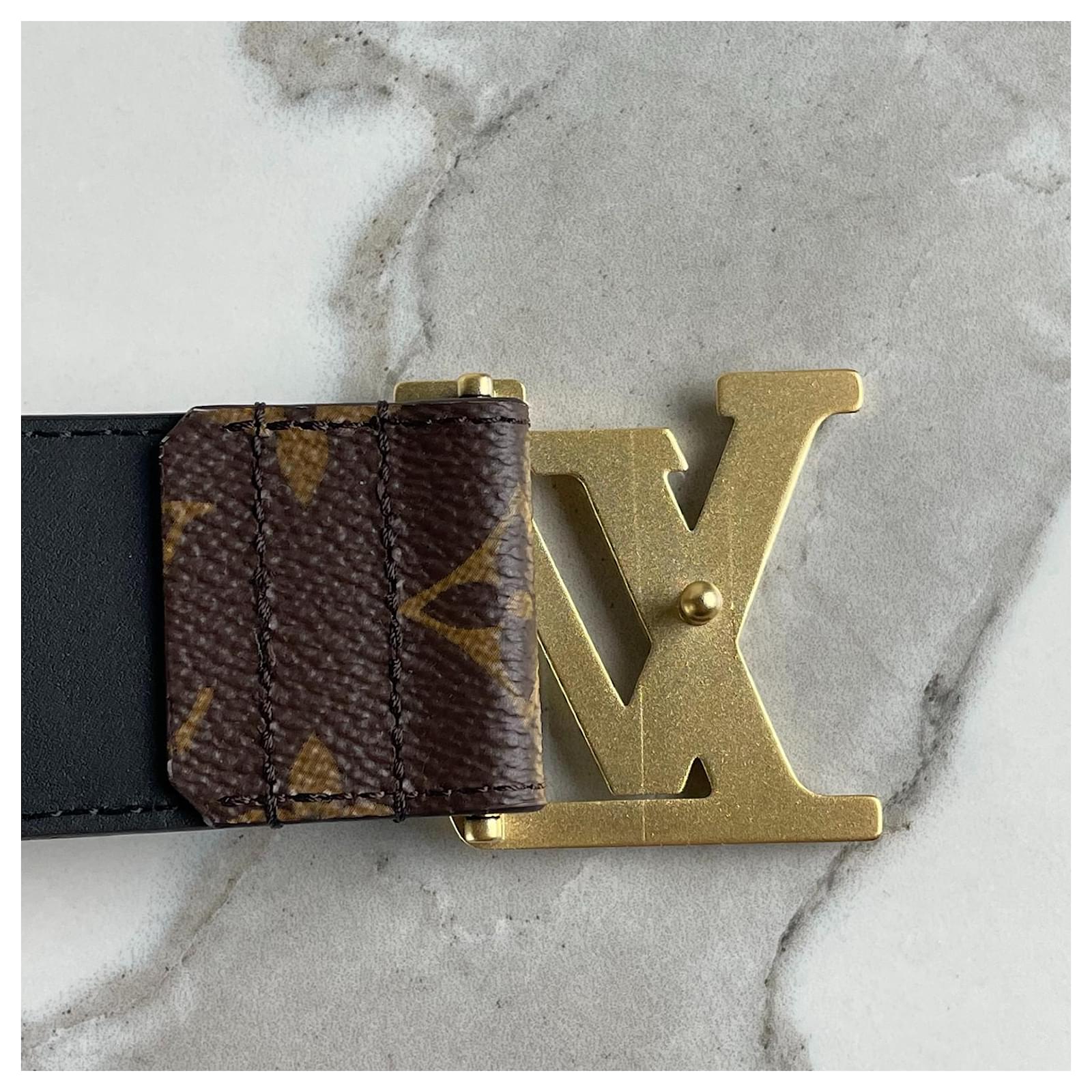 Louis Vuitton LV Pyramid Belt 40 MM Brown Cloth ref.670810 - Joli