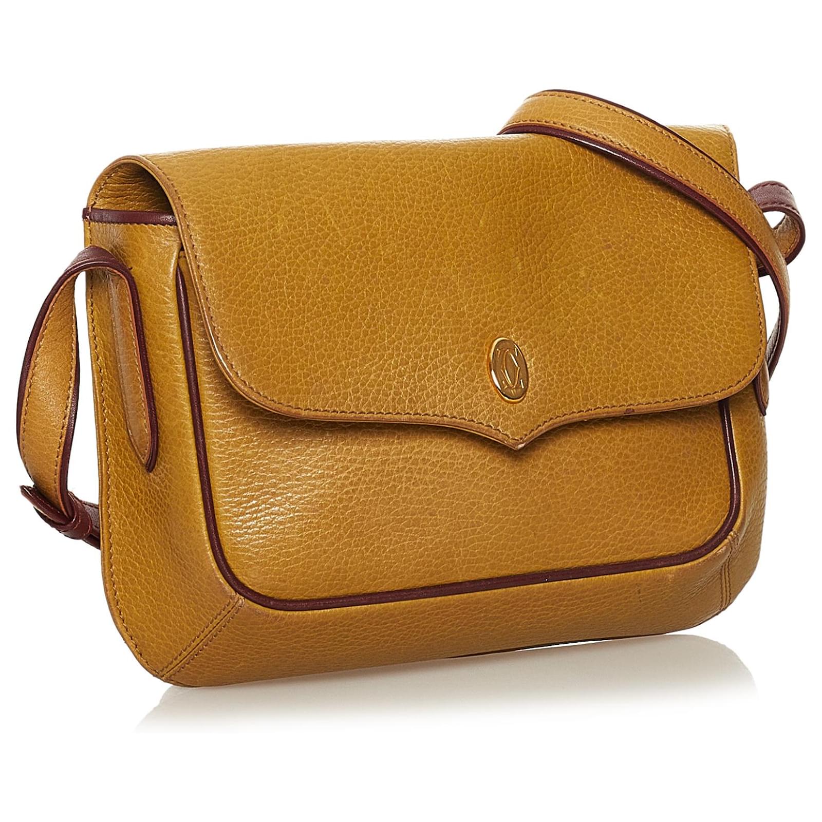 Cartier Brown Must De Cartier Crossbody Light Brown Leather Pony-style 