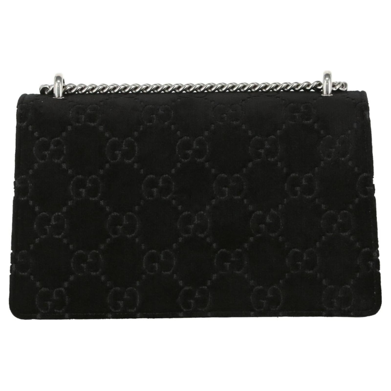 Gucci Dionysus GG Velvet Shoulder Bag Black ref.671561 - Joli Closet