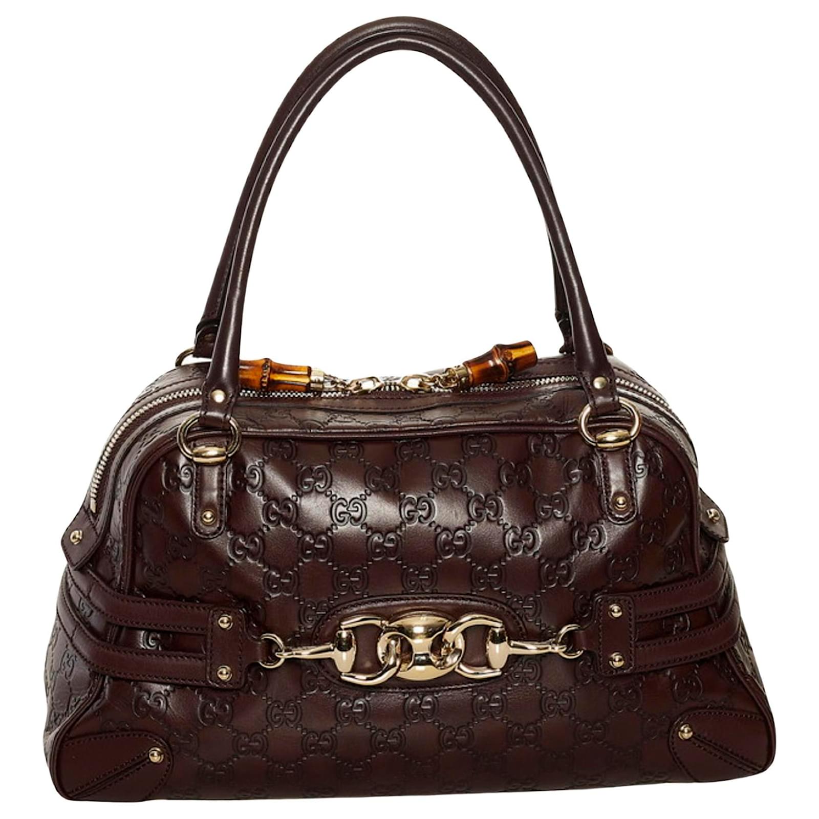 Gucci Horsebit Brown Leather ref.672832 Joli Closet