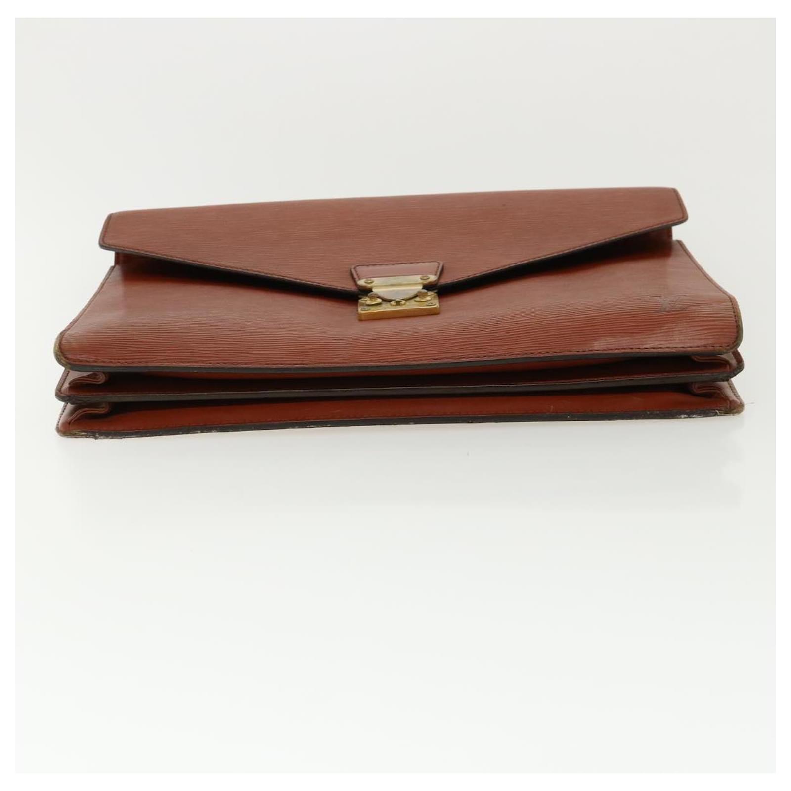 Louis Vuitton Brown Epi Serviette Conseiller Attache Briefcase 22lvs1228