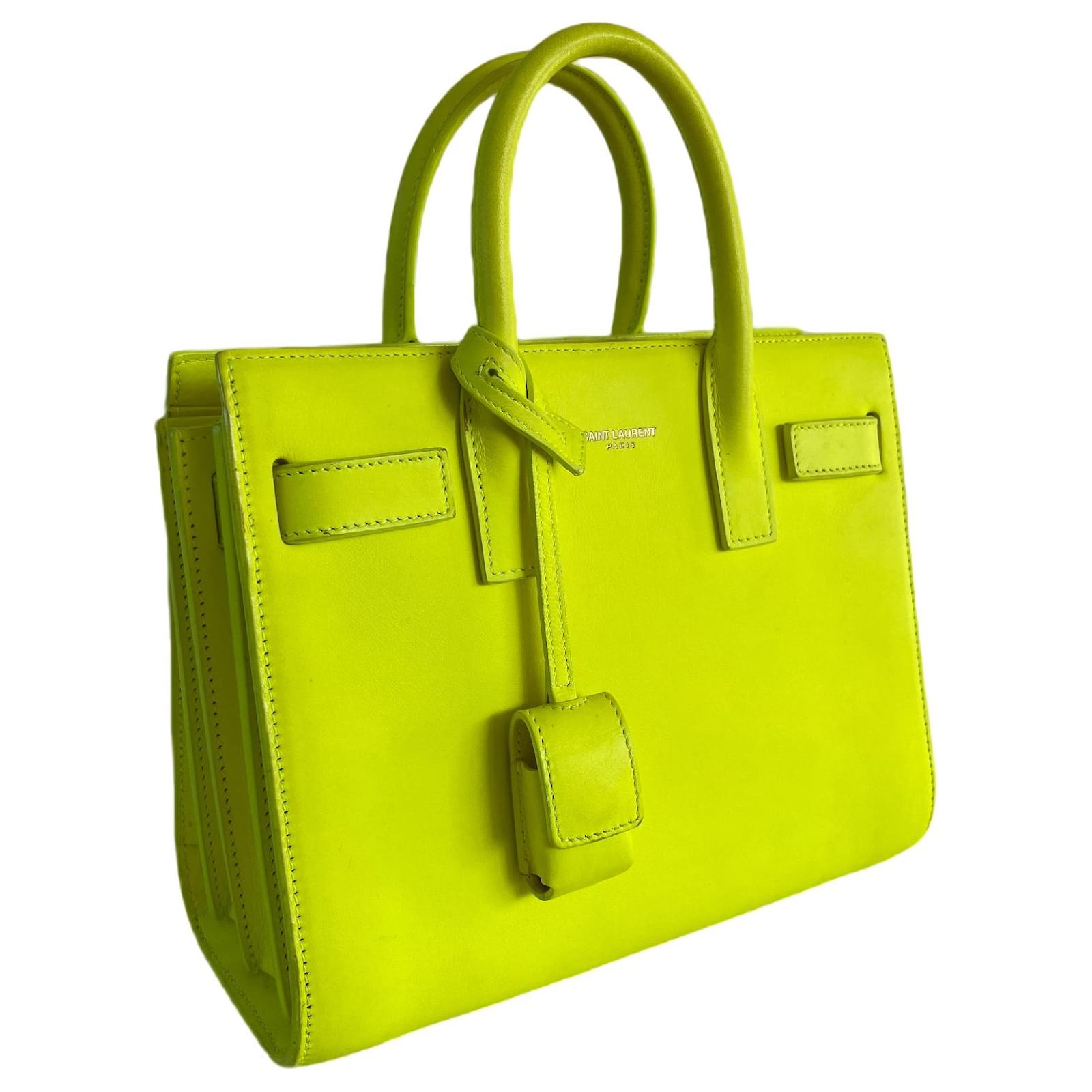 Saint Laurent Sac De Jour Nano Leather Bag In Yellow