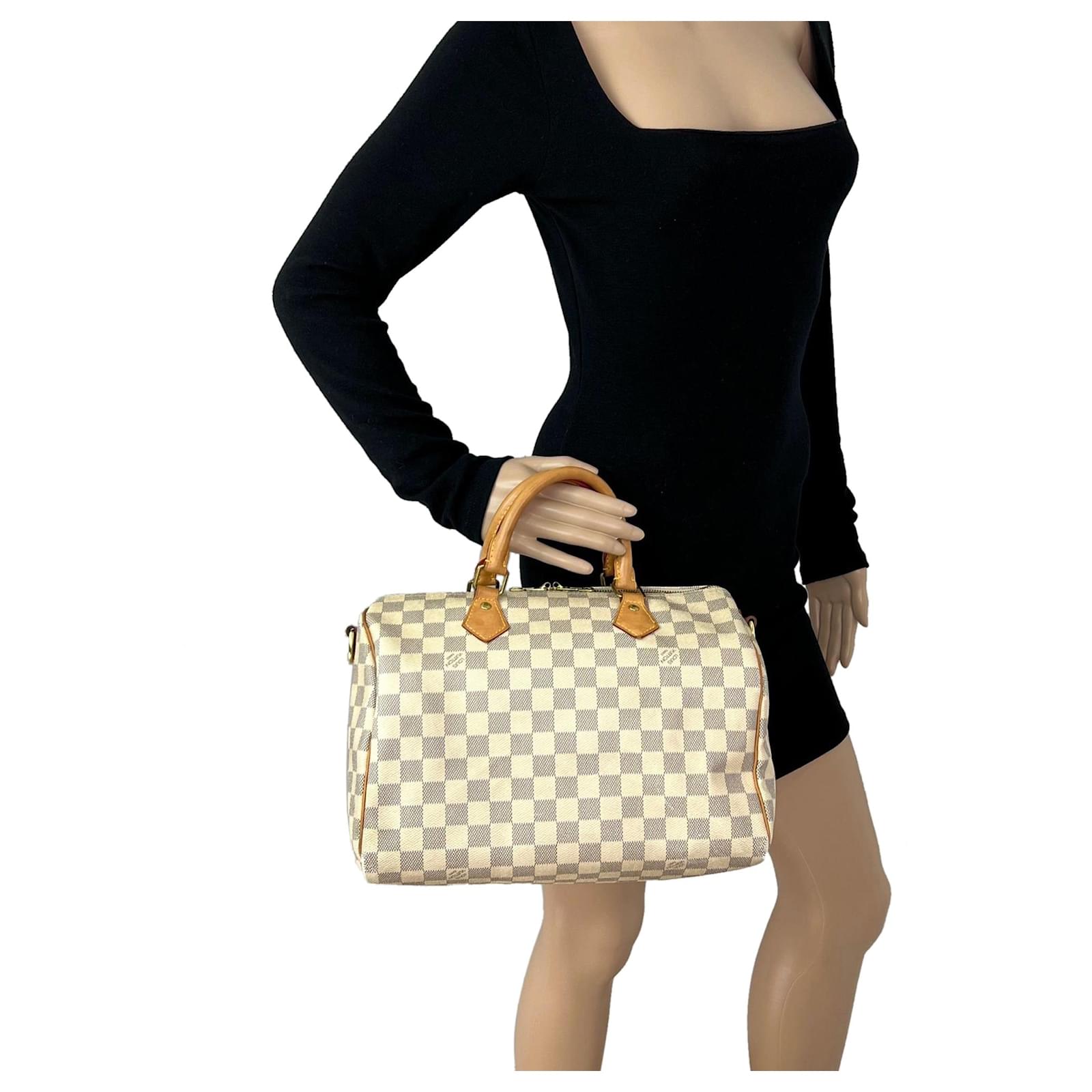 Louis Vuitton speedy Bandouliere 30 Damier Azur Shoulder Hand Bag