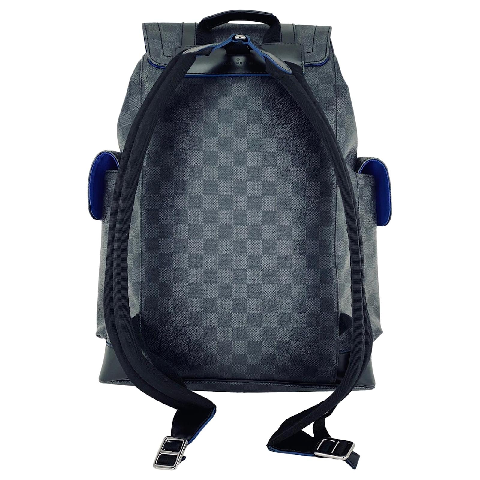 Louis Vuitton Men's Backpack Christopher Pm Rainbow Damier Graphite Black  Dc14