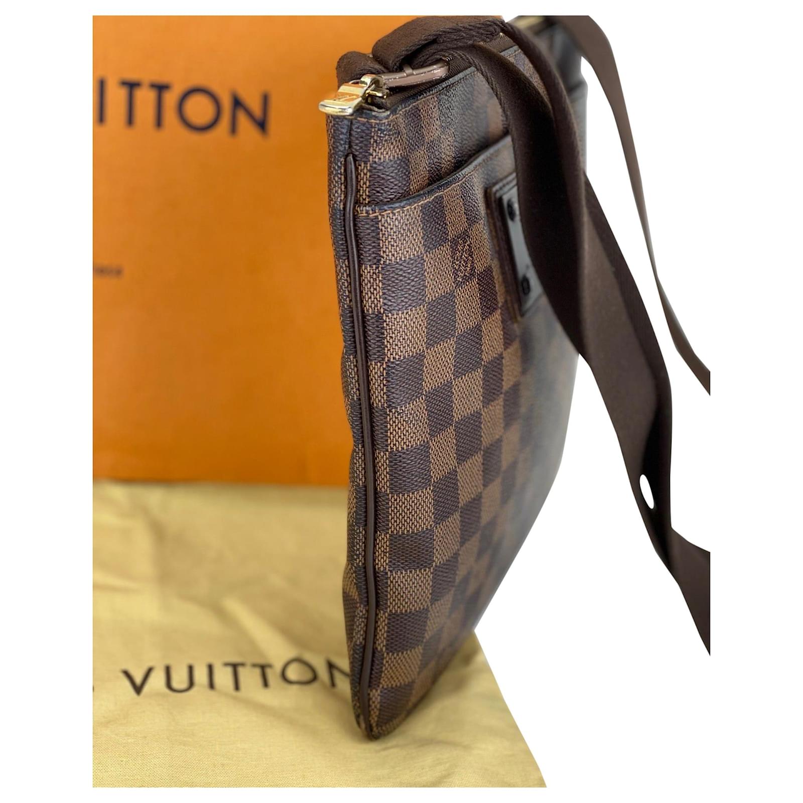 Louis Vuitton Damier Ebene Brooklyn Pochette Plate bag at Jill's