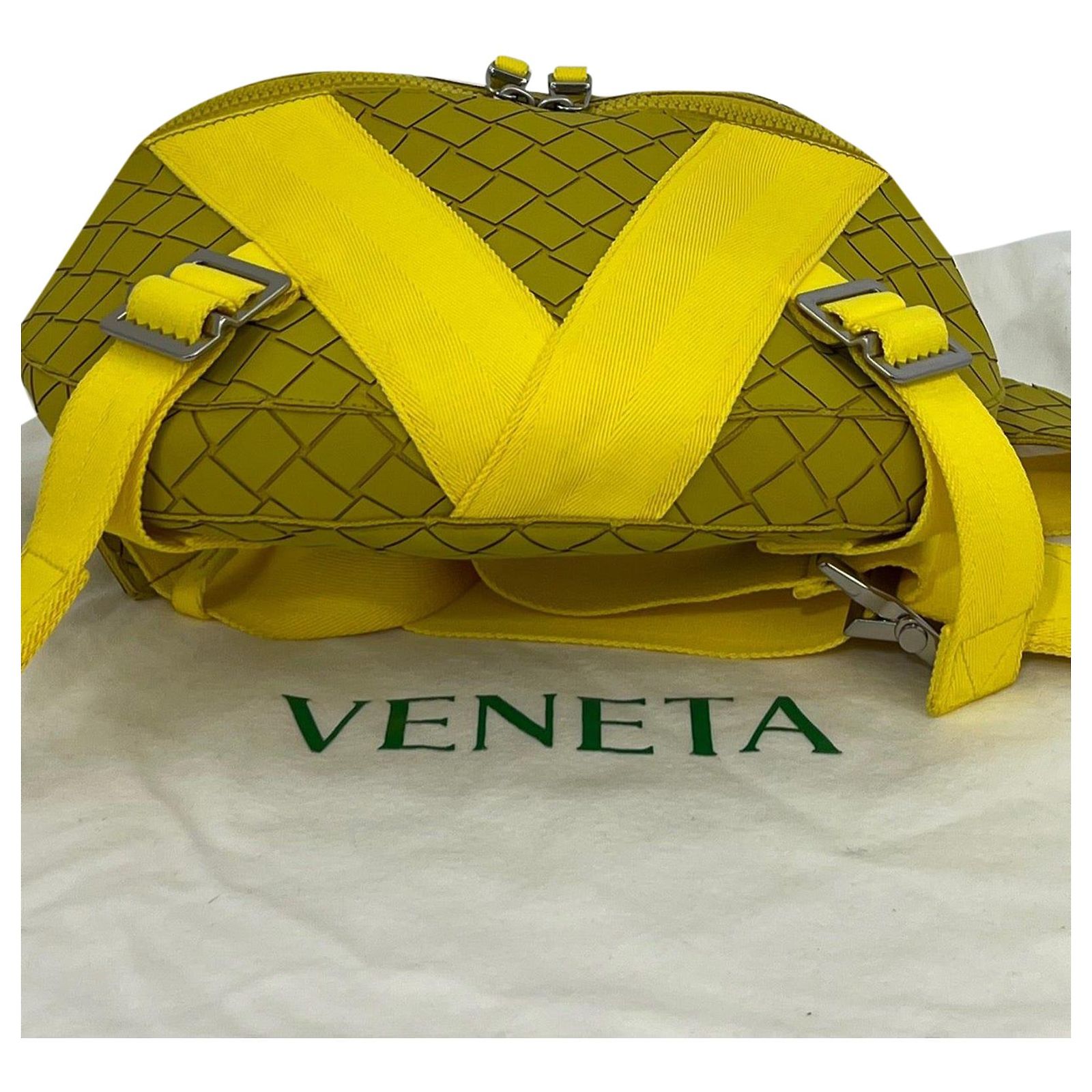 ? Bottega Veneta Rubber Waist Belt Yellow Medium BRAND NEW! ? Bottega Veneta Intrecciato Leather Belt - My Luxury Bargain main image 3