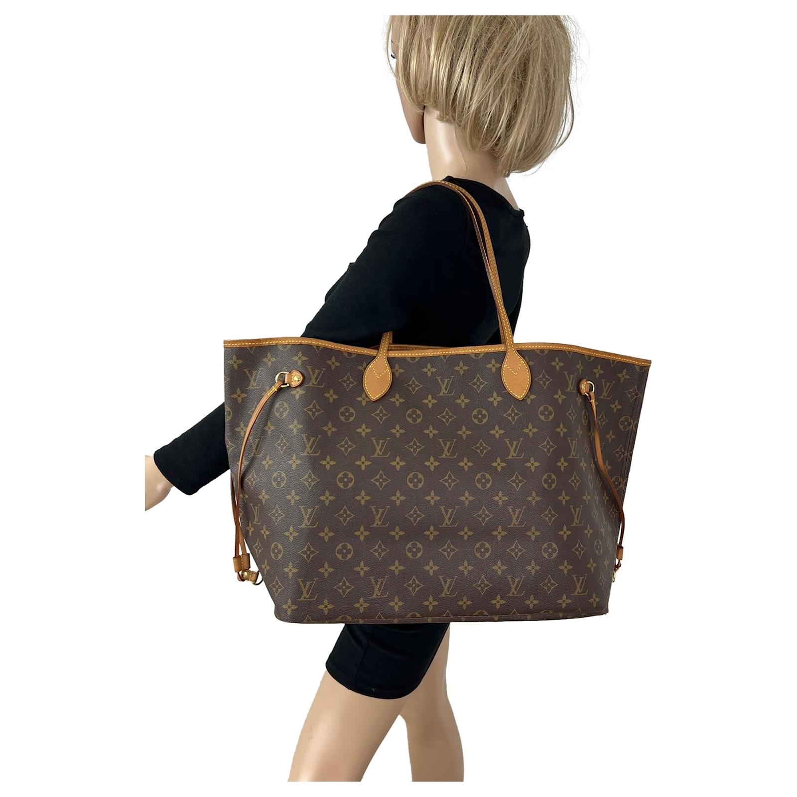 LOUIS VUITTON Monogram Neverfull GM Brown Canvas Tote Shoulder Bag Added  Insert M40990 Pre owned Cloth ref.674009 - Joli Closet