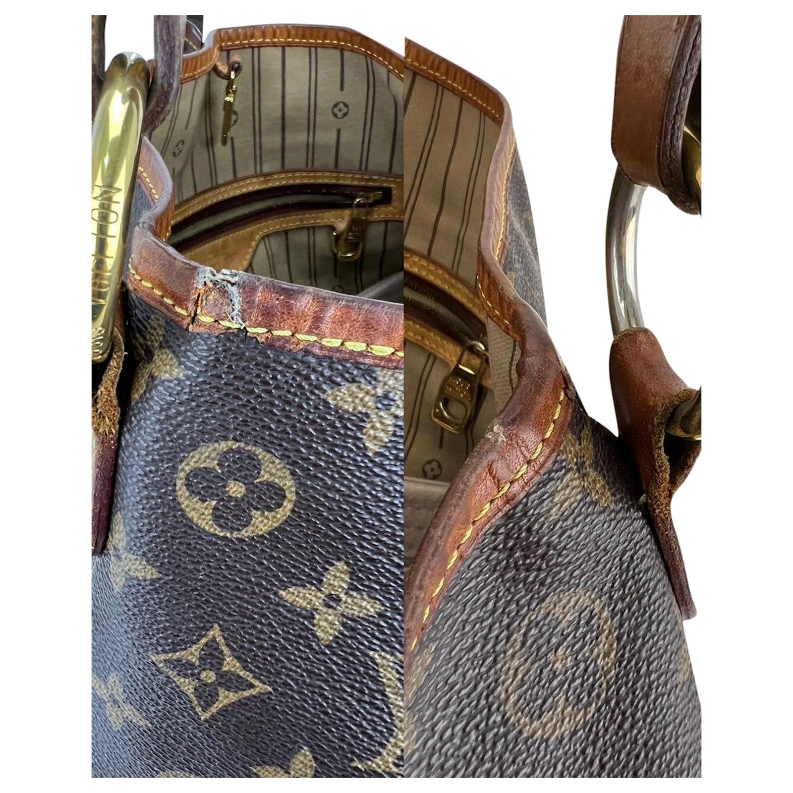 Louis Vuitton Delightful MM Tote Monogram Canvas Shoulder Bag added insert  Pre owned Brown Cloth ref.674040 - Joli Closet
