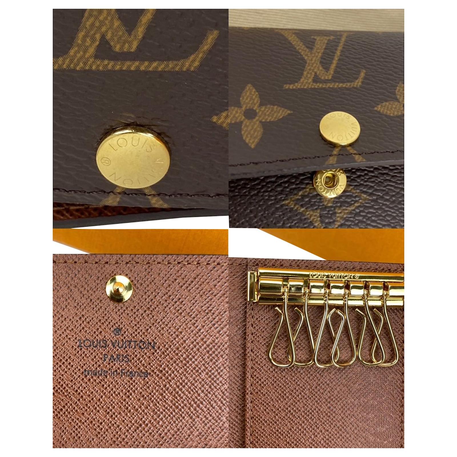 Porte-clés Louis Vuitton Multiclés 6 en toile monogram.