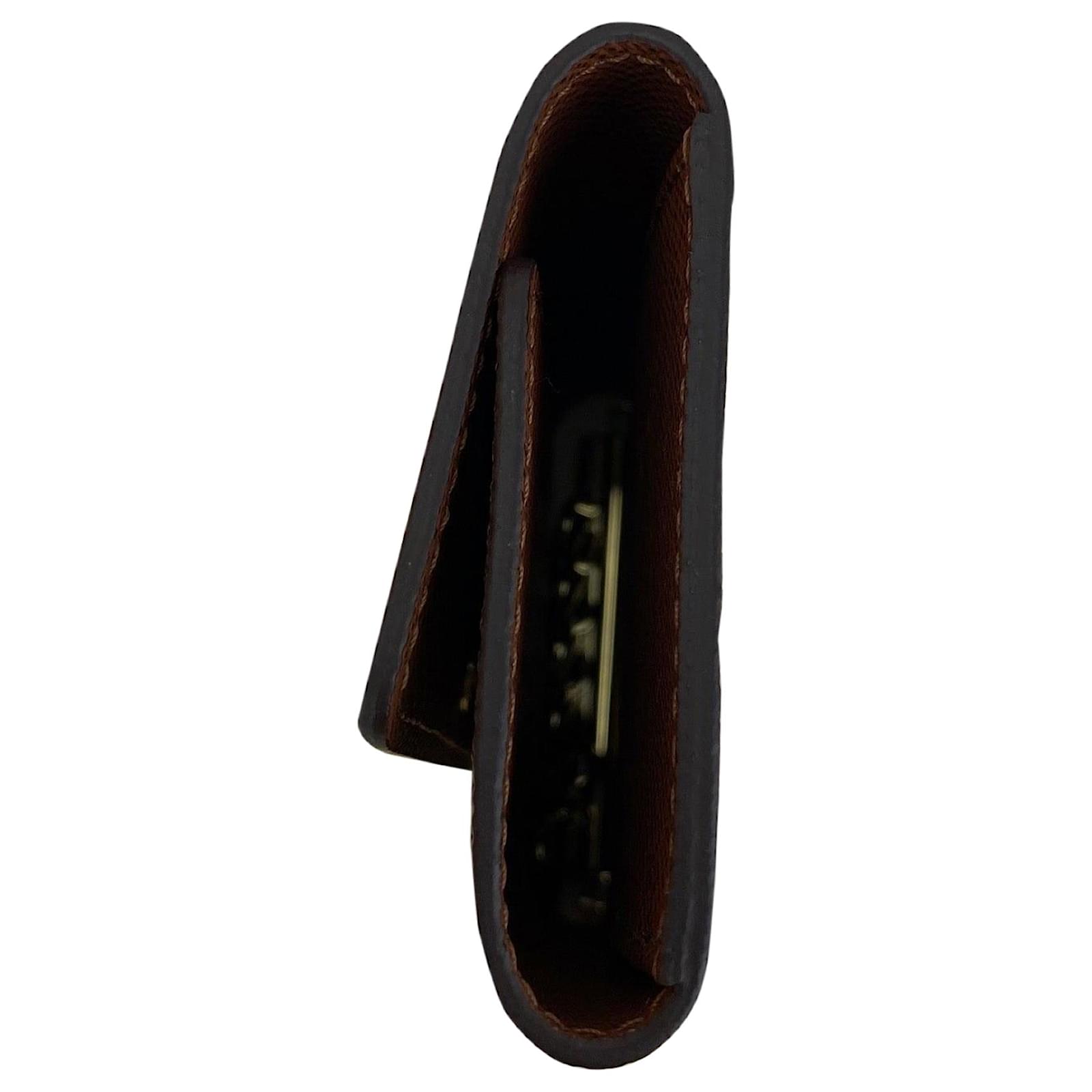 Louis Vuitton 6 Key Holder Monogram Brown Canvas M62630 Key Chain preowned  Black Leather ref.674056 - Joli Closet