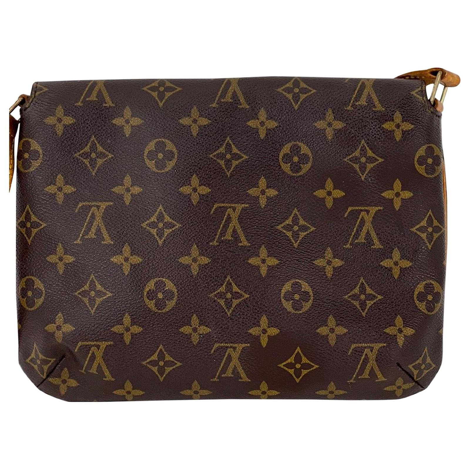 LOUIS VUITTON Handbag Monogram Musette Tango M51257 Short Strap Shoulder  Bag Preowned Brown Cloth ref.674091 - Joli Closet