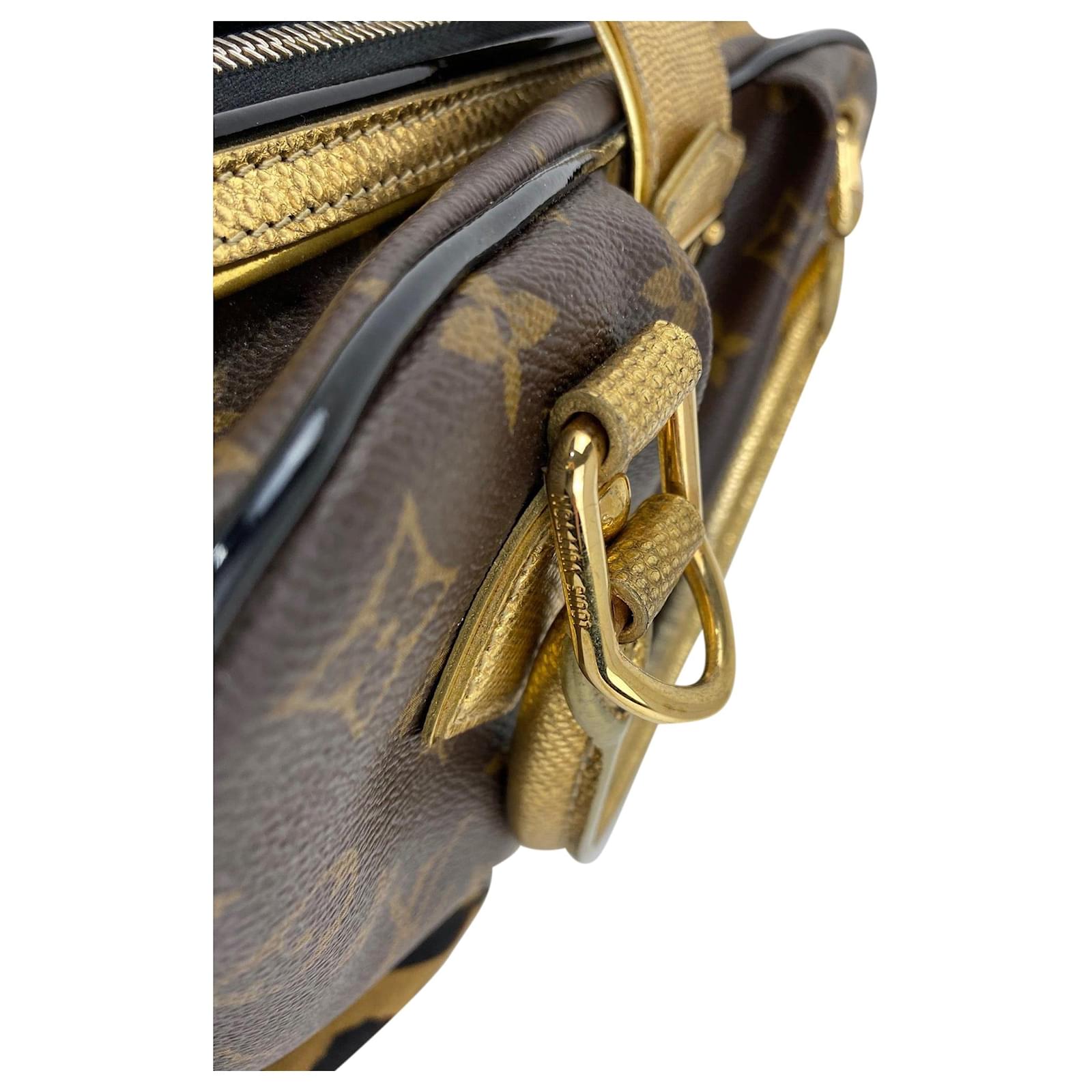 Louis Vuitton Limited Edition Adele Monogram Leopard Snake Trim Shoulder Bag Preowned