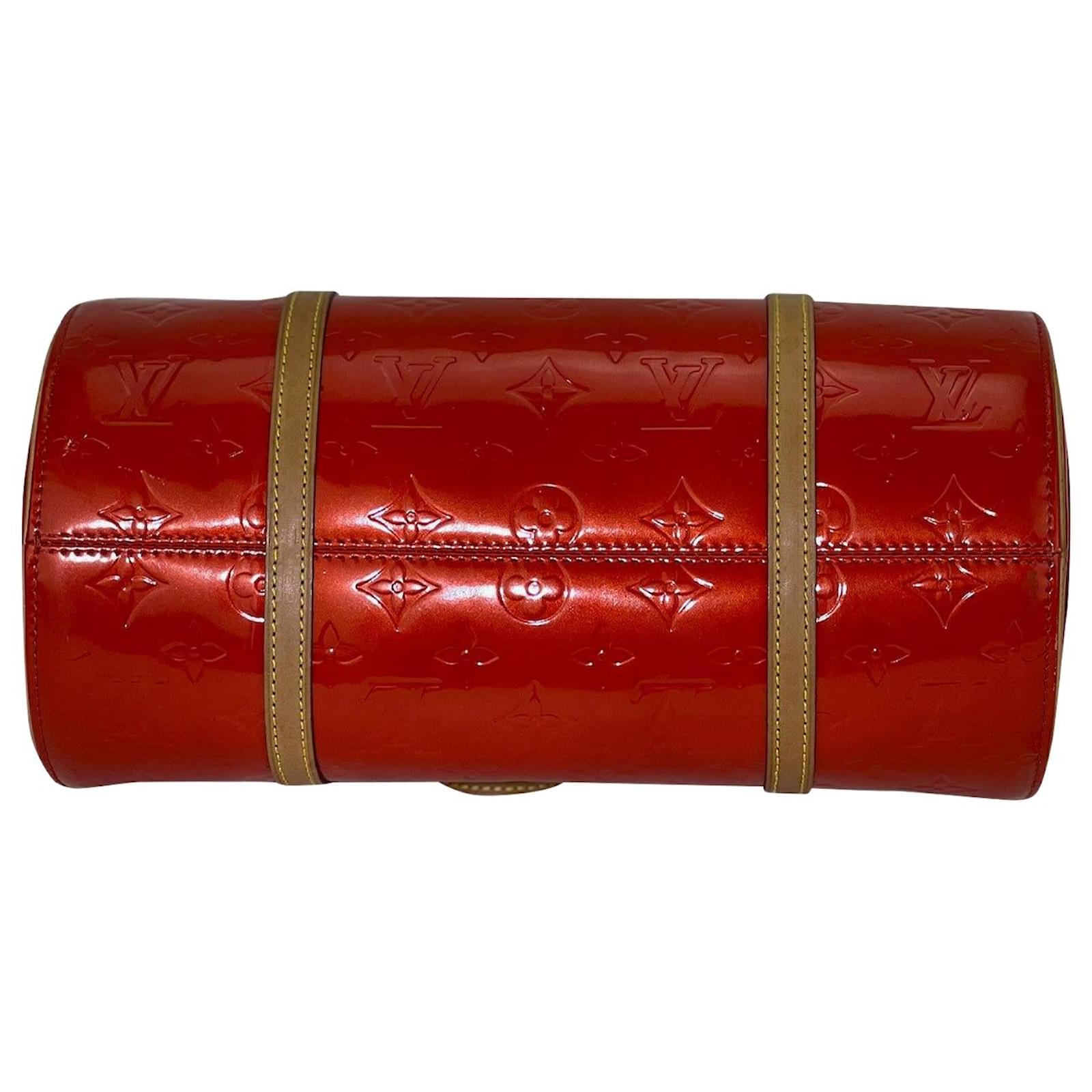 Louis Vuitton Handbag Papillon 30 Red Vernis Leather Vintage