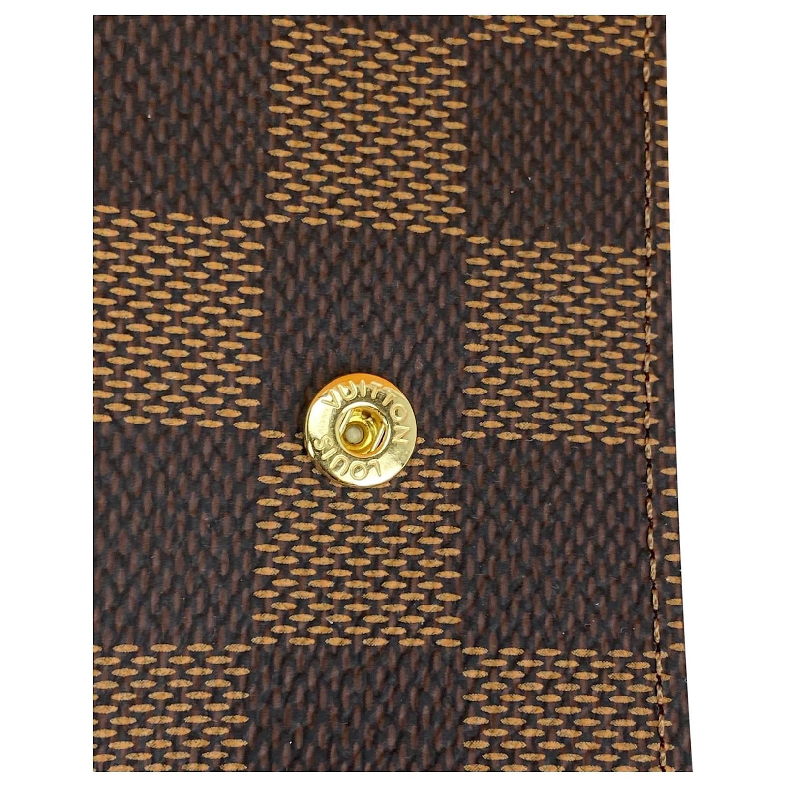 Louis Vuitton 6 Key Holder Damier Ebene Brown in Coated Canvas