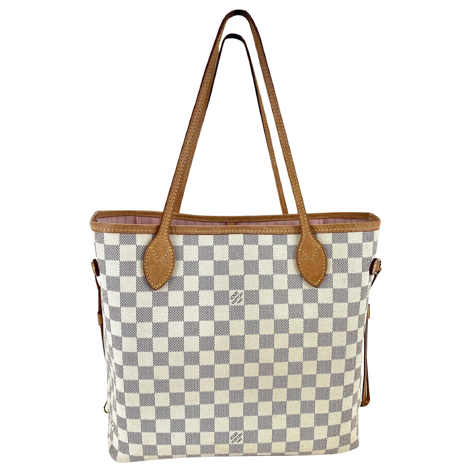 Pre-Owned Louis Vuitton Neverfull Damier Azur MM Tote Bag