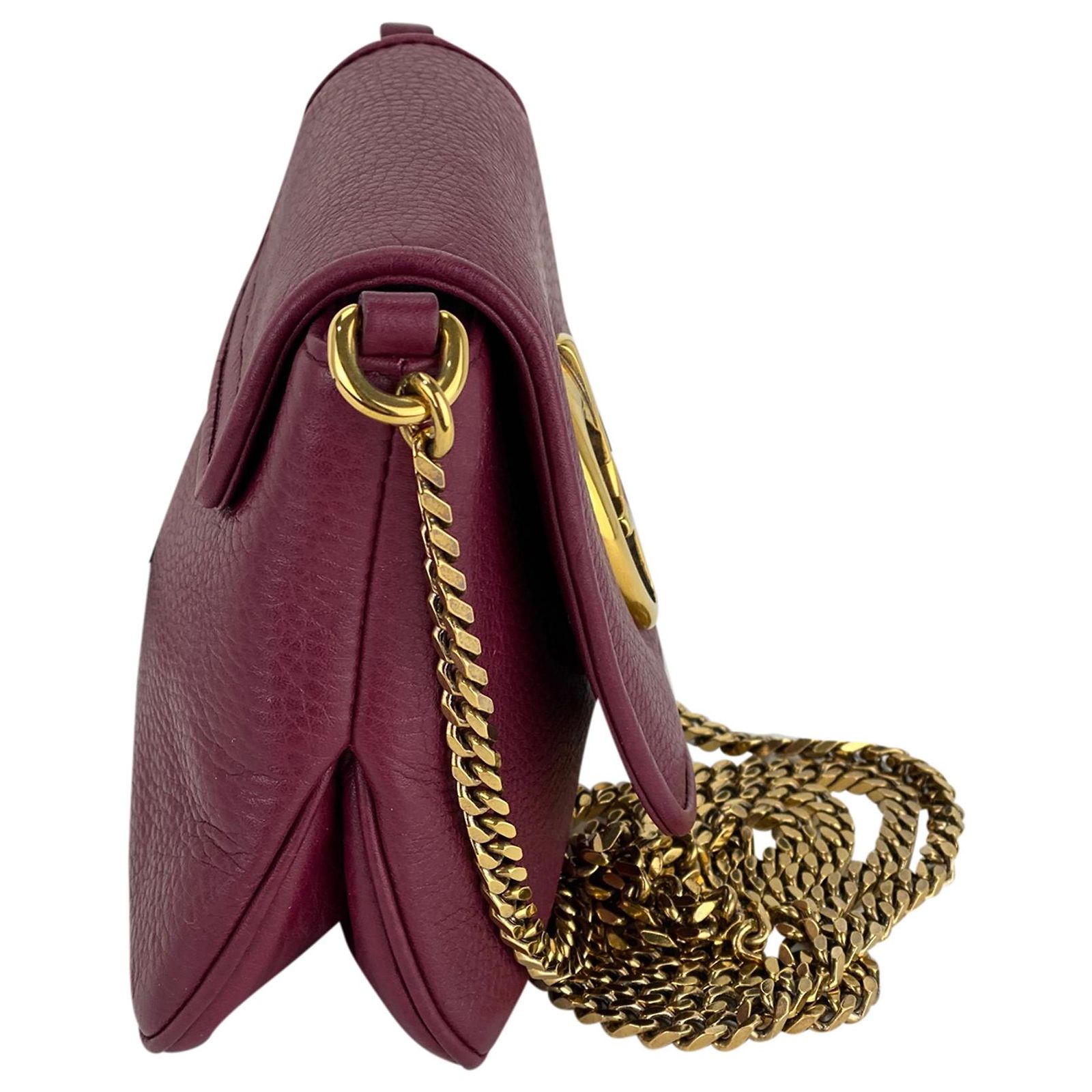 Sac Bandoulière Daytimer En Cuir Bordeaux Vieilli - Taille Medium - Occasion Très Bon état