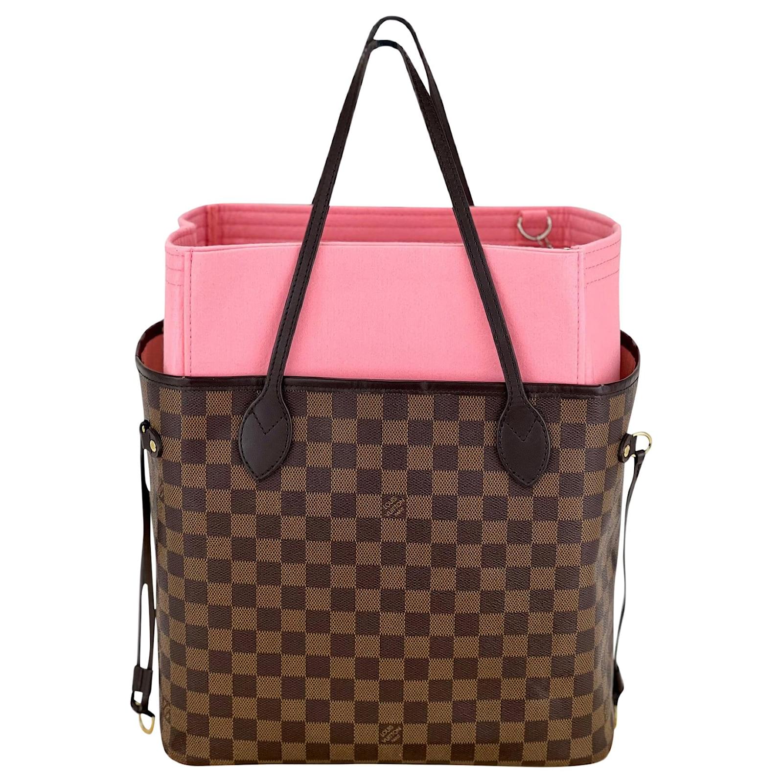 Louis Vuitton Neverfull MM Brown Damier Ebene Canvas Tote W/Pink Organizing  Insert Pre-owned Cloth ref.674186 - Joli Closet