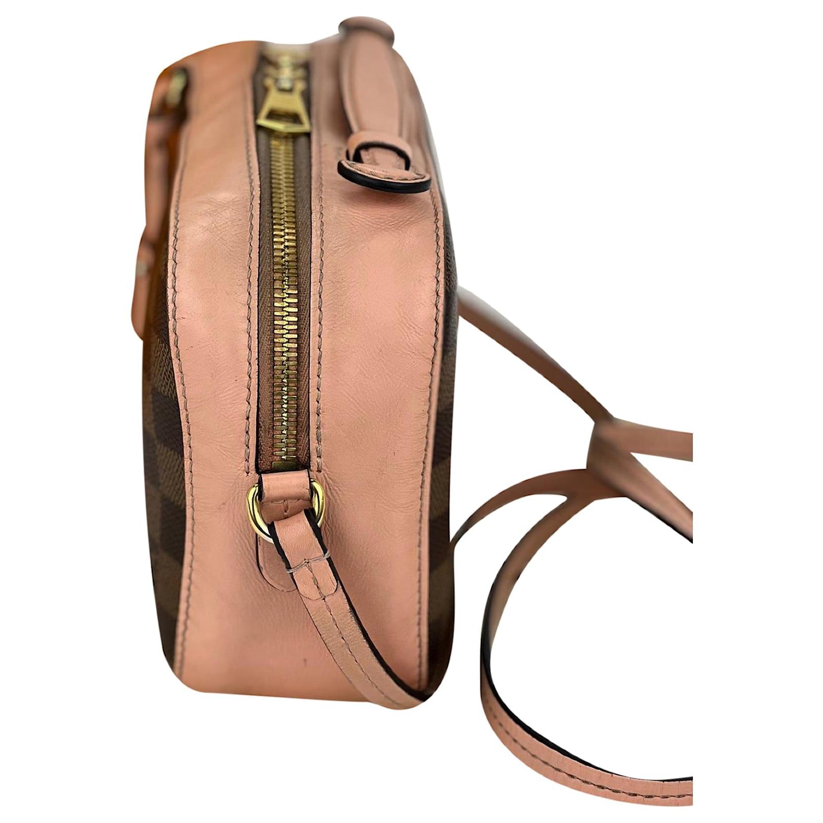 Louis Vuitton Crossbody Santa Monica Damier Ebene Pink Leather Bag N40179  Preowned Cloth ref.674187 - Joli Closet