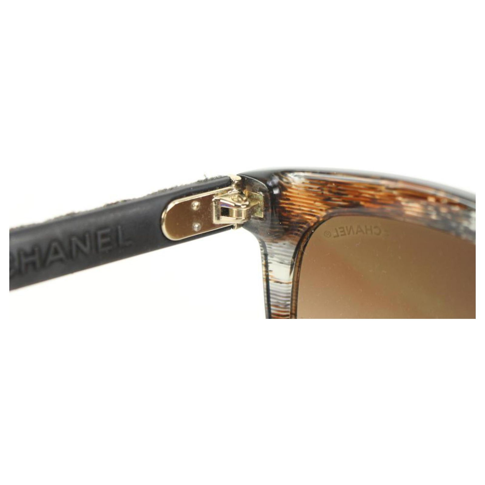 Chanel 5343 Acetate Frame and Denim CC Quilted Sunglasses  display picture 3