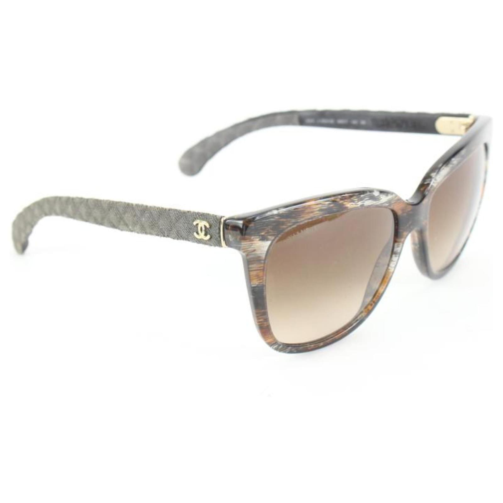 Chanel 5343 Acetate Frame and Denim CC Quilted Sunglasses ref