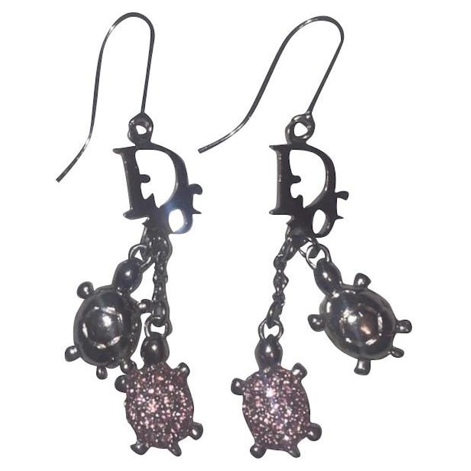 Christian Dior Earrings Pink Silver hardware Silverplated ref.674510