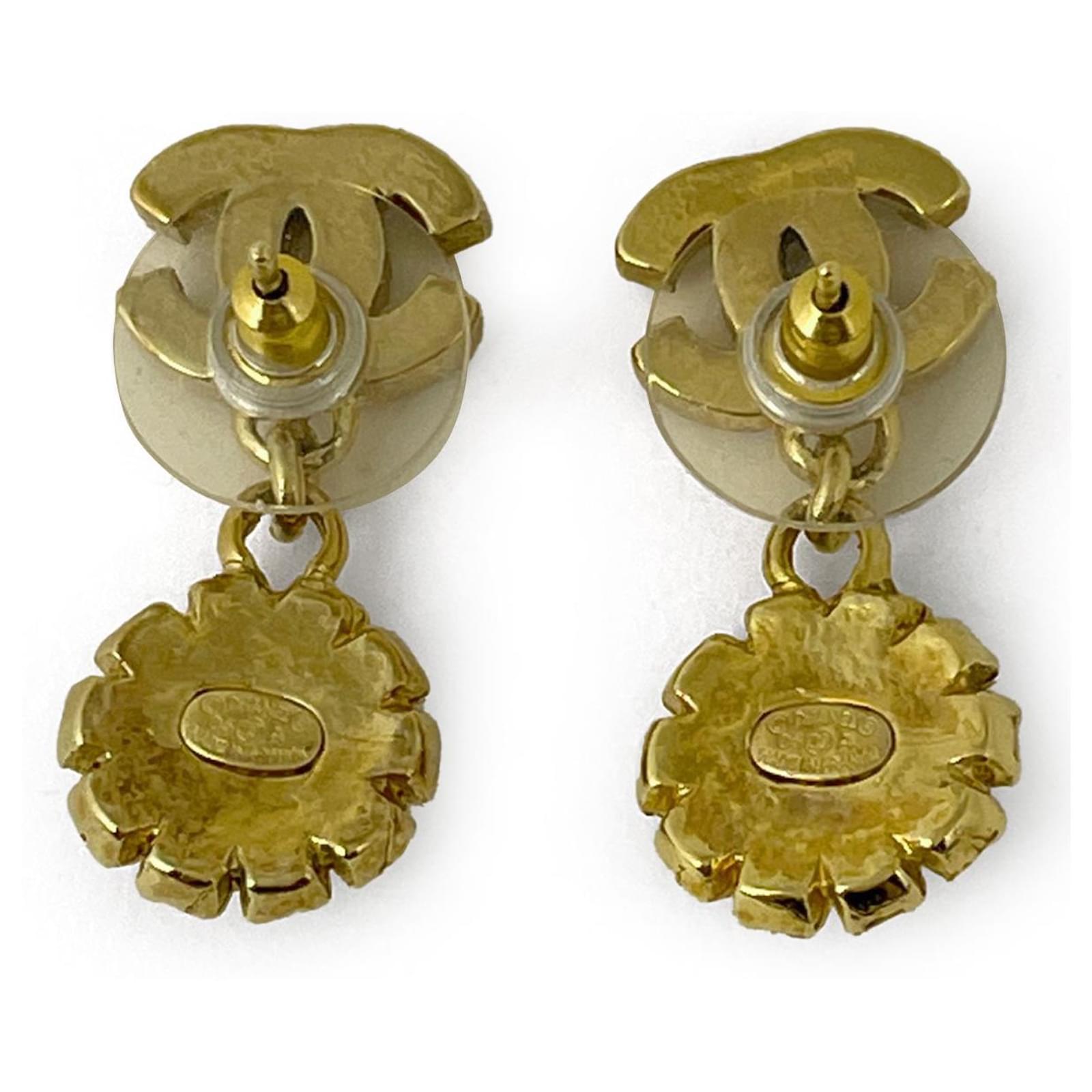 Chanel Pre-loved CHANEL coco mark earrings GP gold vintage 2023