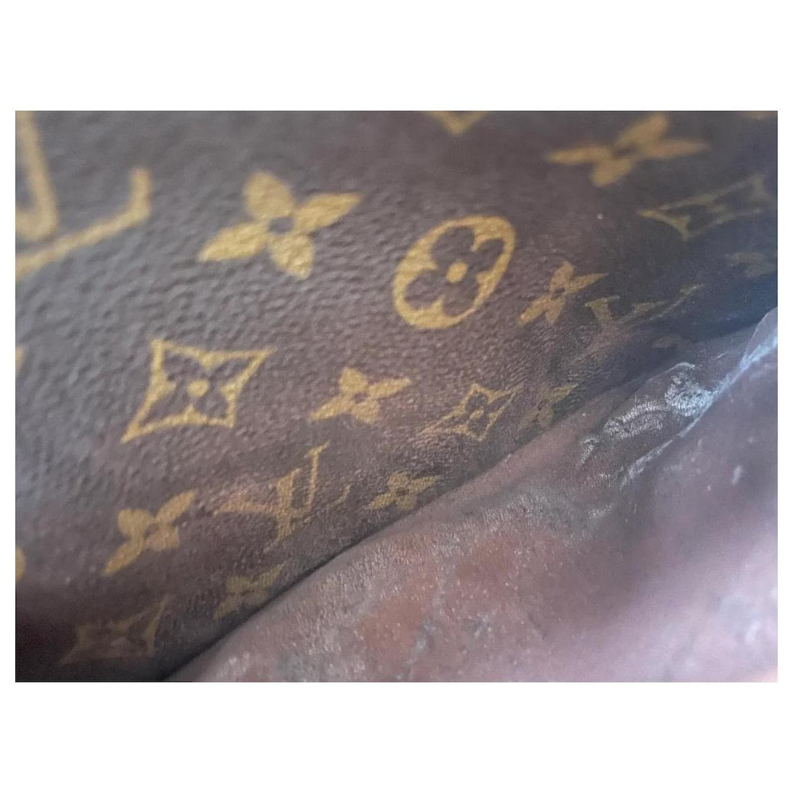 Brown Coated Canvas Louis Vuitton Trocadero Cloth ref.668704