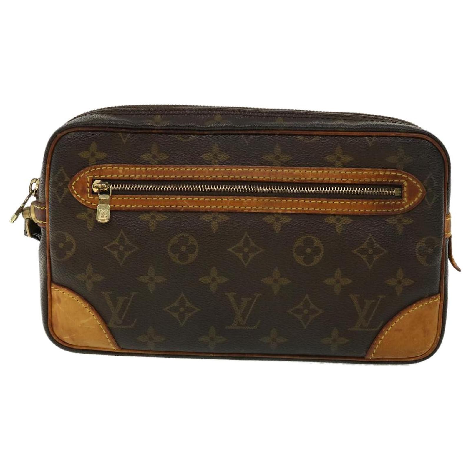 Authentic LOUIS VUITTON Marly Dragonne GM Monogram Clutch 