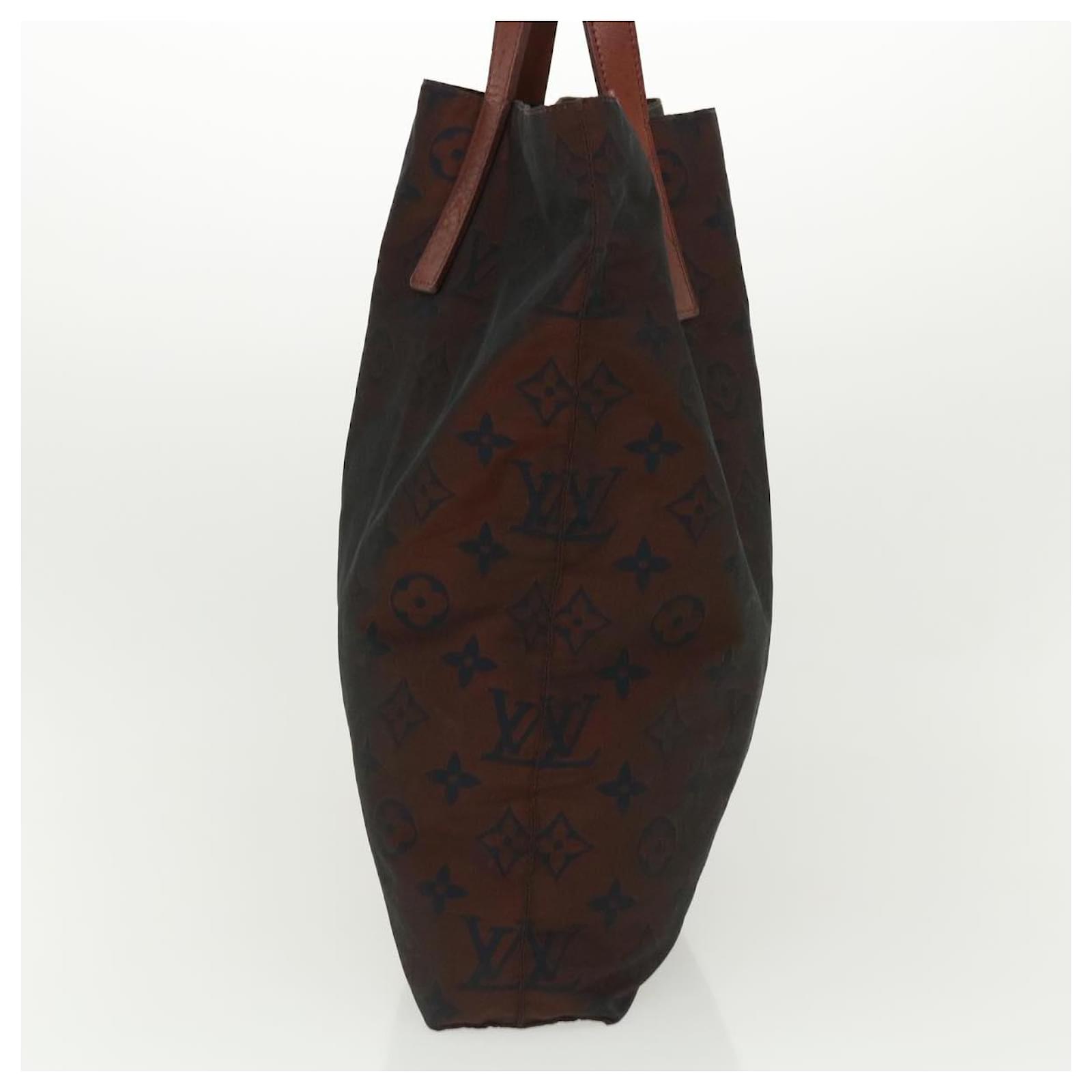 RARE Louis Vuitton Monogram Cabas Escapade Red Burgundy Nylon Fabric Tote  Bag