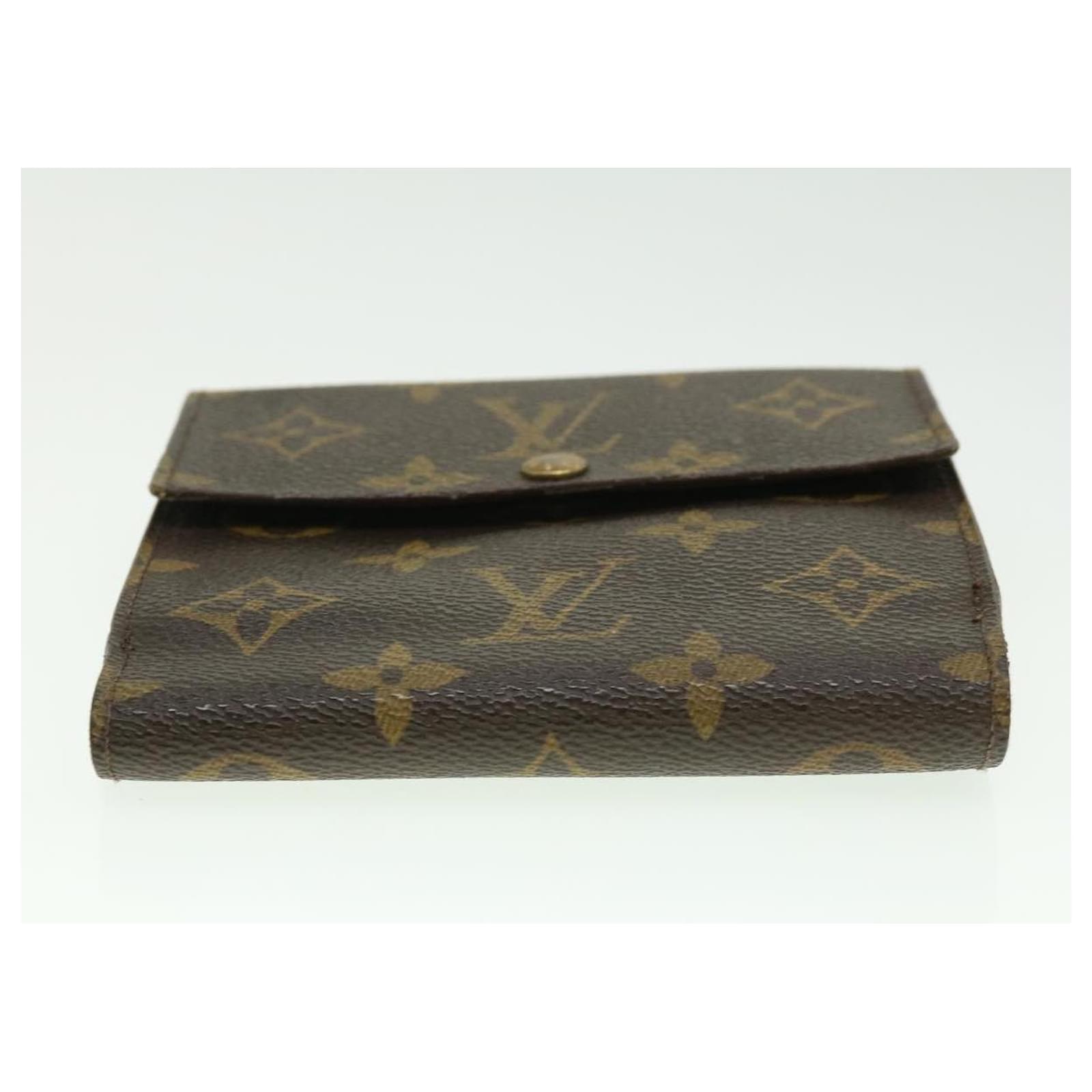 Authentic LOUIS VUITTON Monogram Trifold Wallet Elise M61654