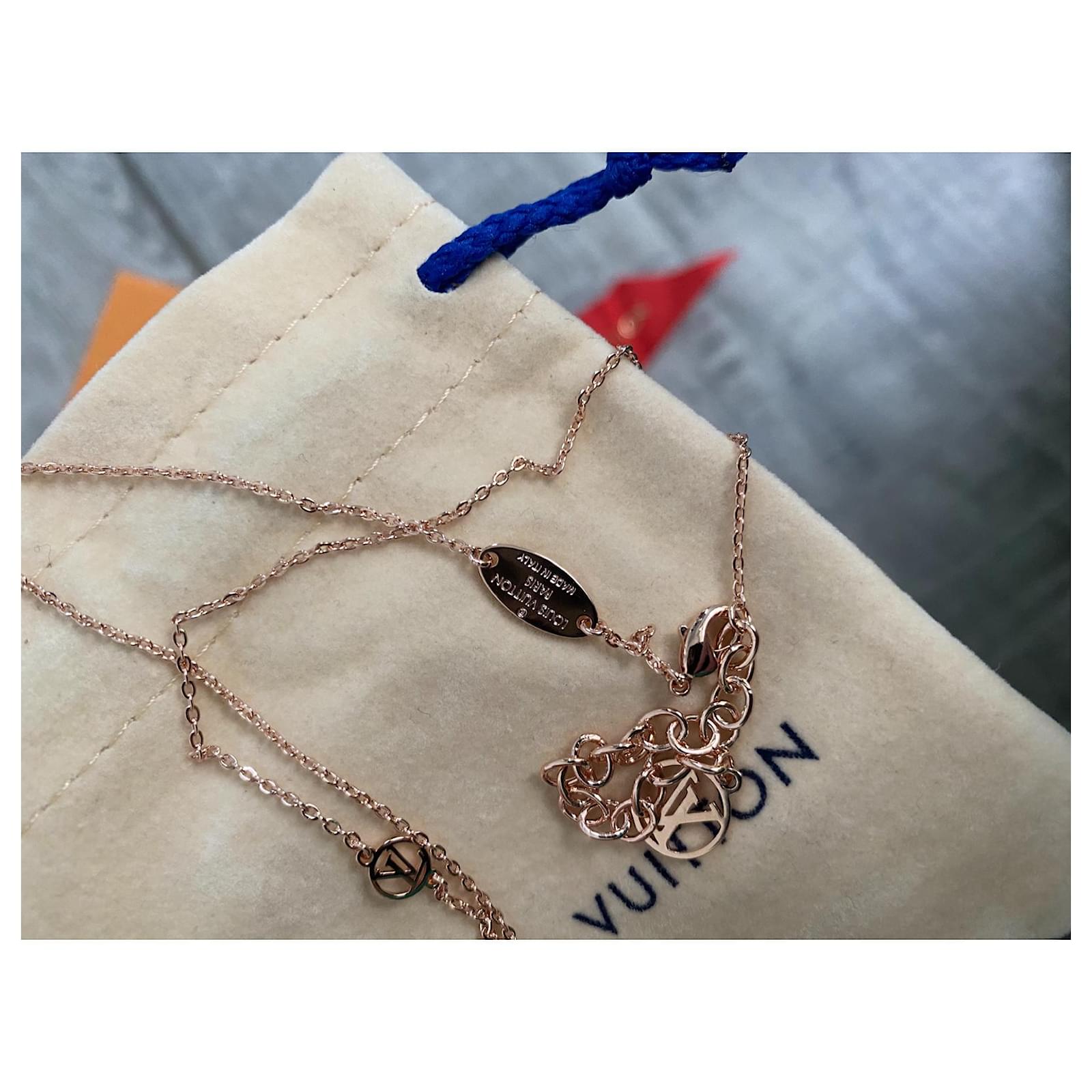 Louis Vuitton Precious Nanogram Necklace Golden Metal ref.677109