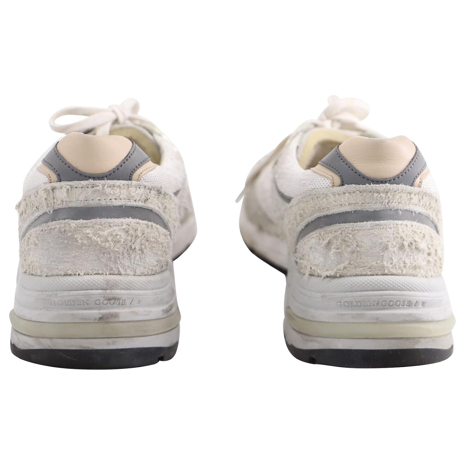 Golden Goose Running Dad Net And Suede Upper Leather Star Suede Spur Pink/White  80454