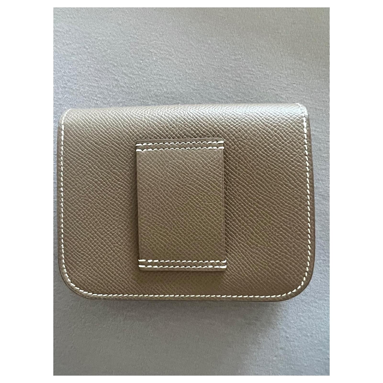Hermès Grey Constance Compact Wallet
