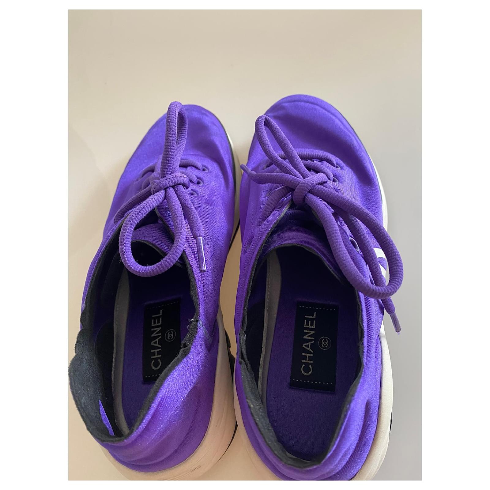 Chanel Sneakers Purple Lycra  - Joli Closet