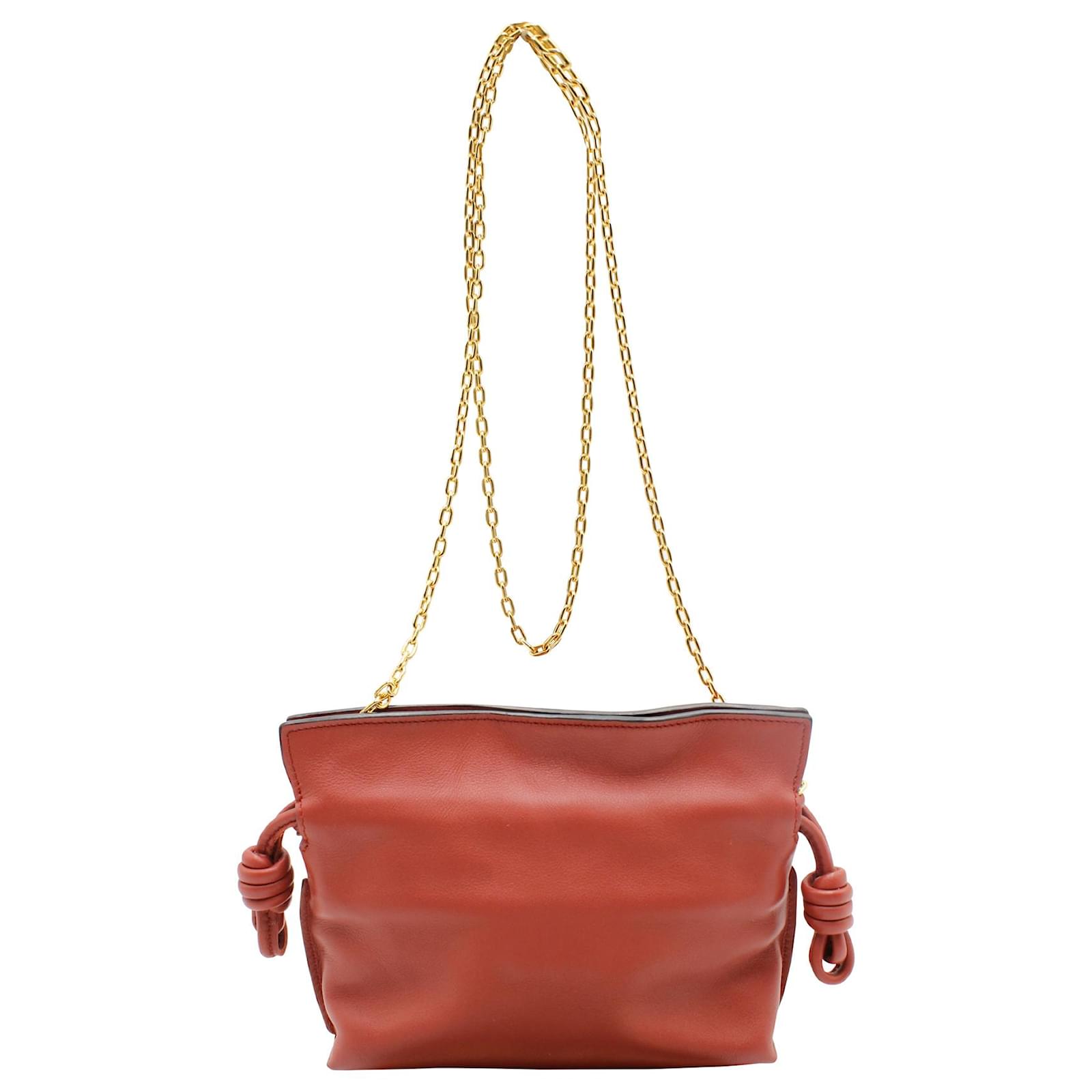 Loewe Flamenco Nano Leather Clutch Bag