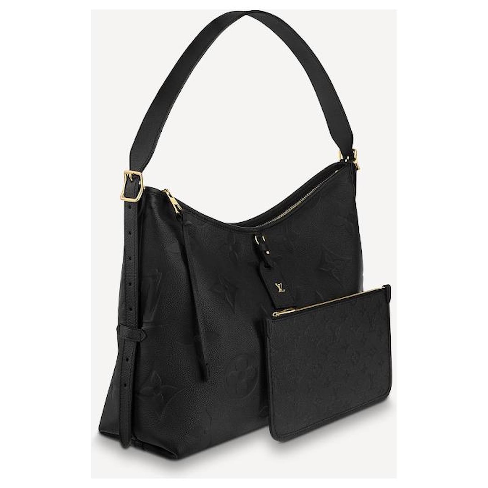 Louis Vuitton LV CarryAll MM Bag Black Leather ref.679465 - Joli Closet