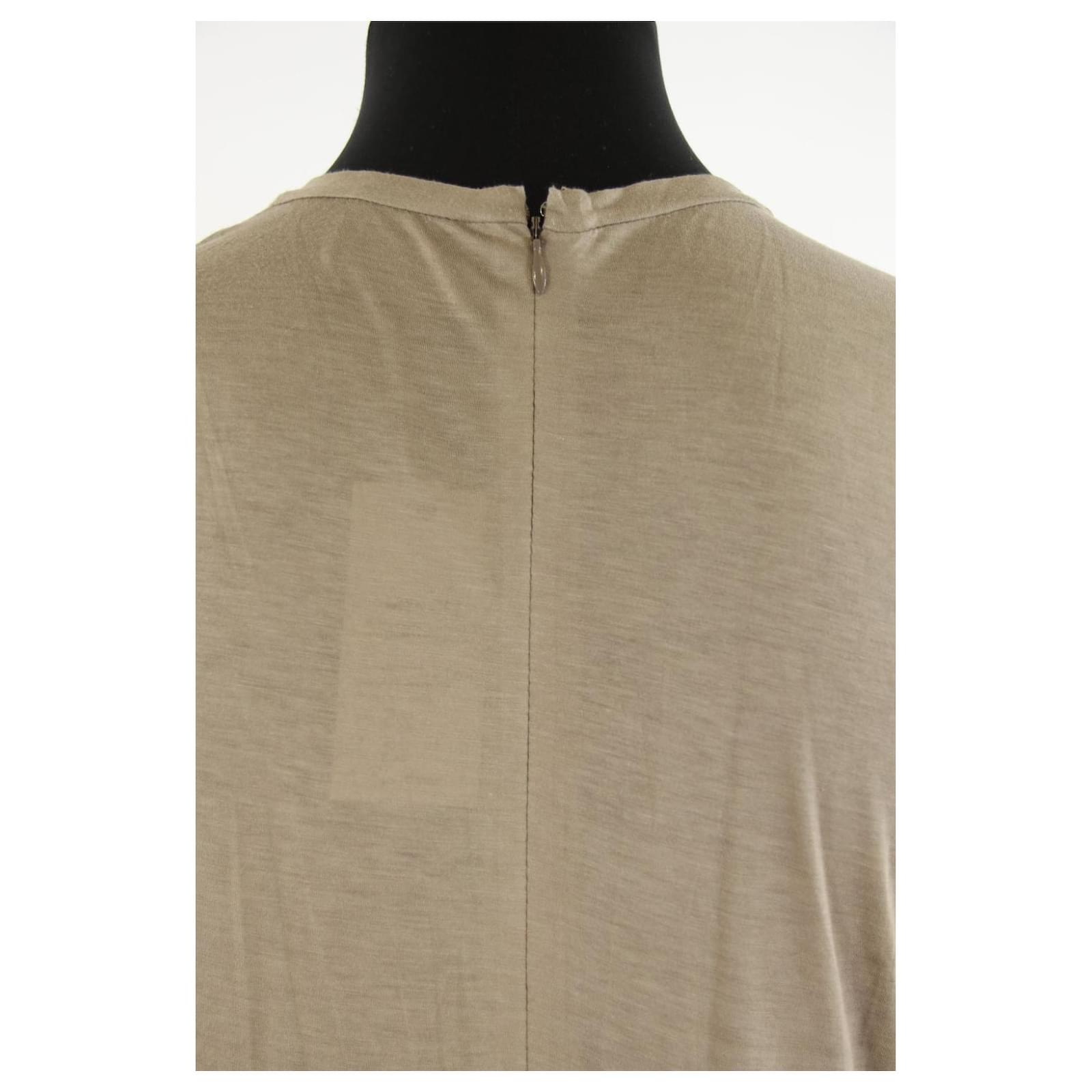 Longchamp dress 38 Beige Silk ref.679673 - Joli Closet