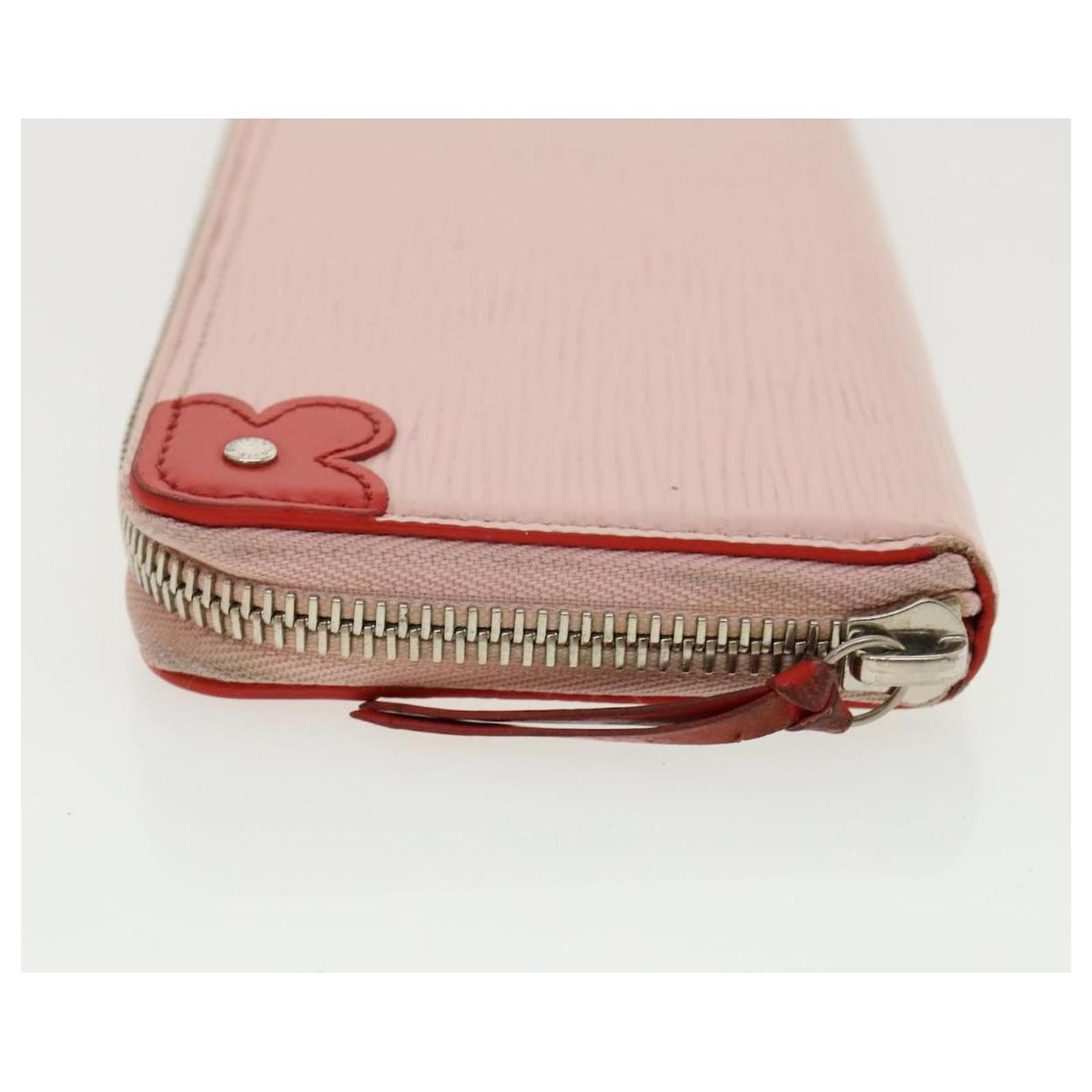 Auth Louis Vuitton Epi Portefeuille Clemence M62967 Pink Leather Wallet  102797