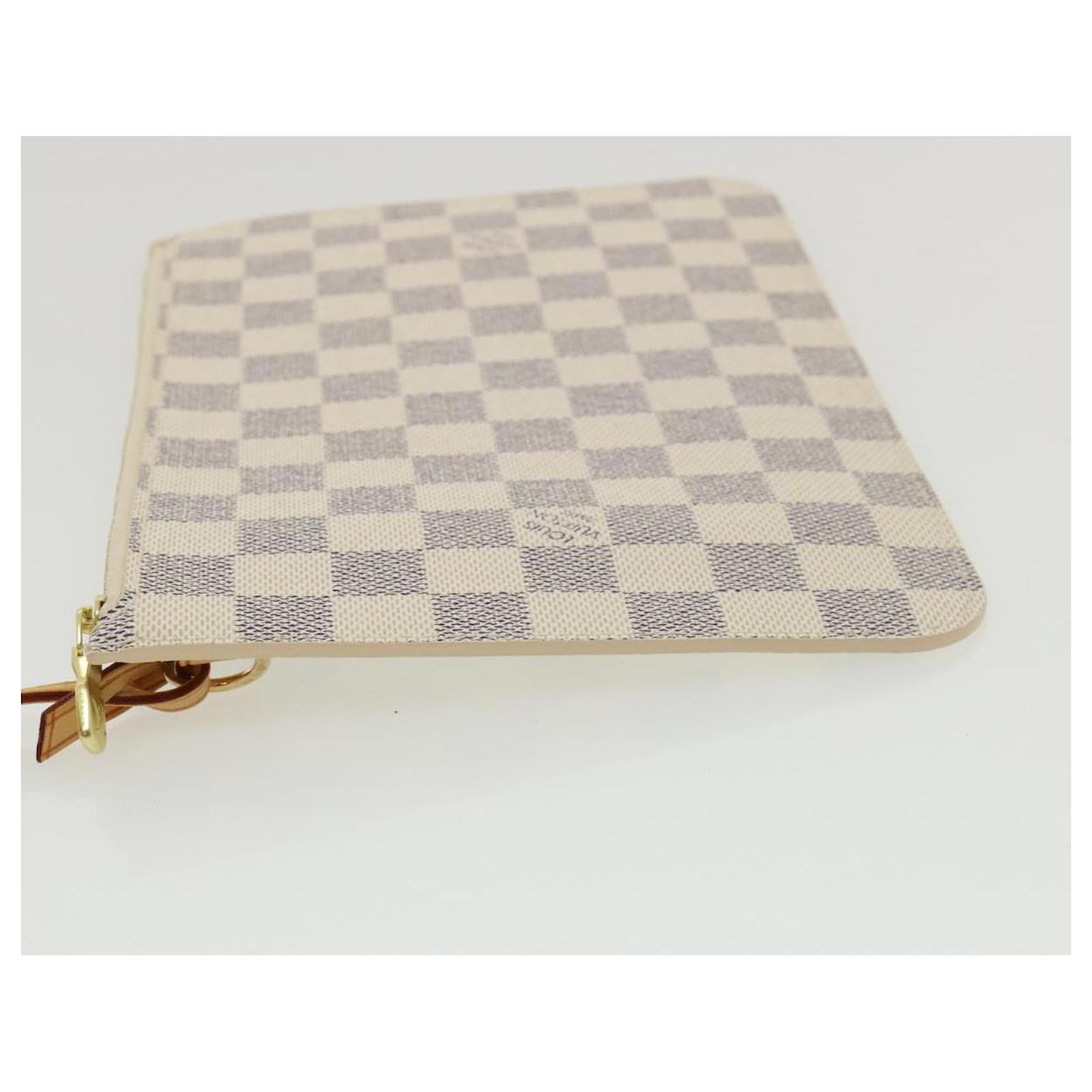 LOUIS VUITTON Damier Azur Neverfull MM Pouch LV Auth 32084 ref.680402 -  Joli Closet