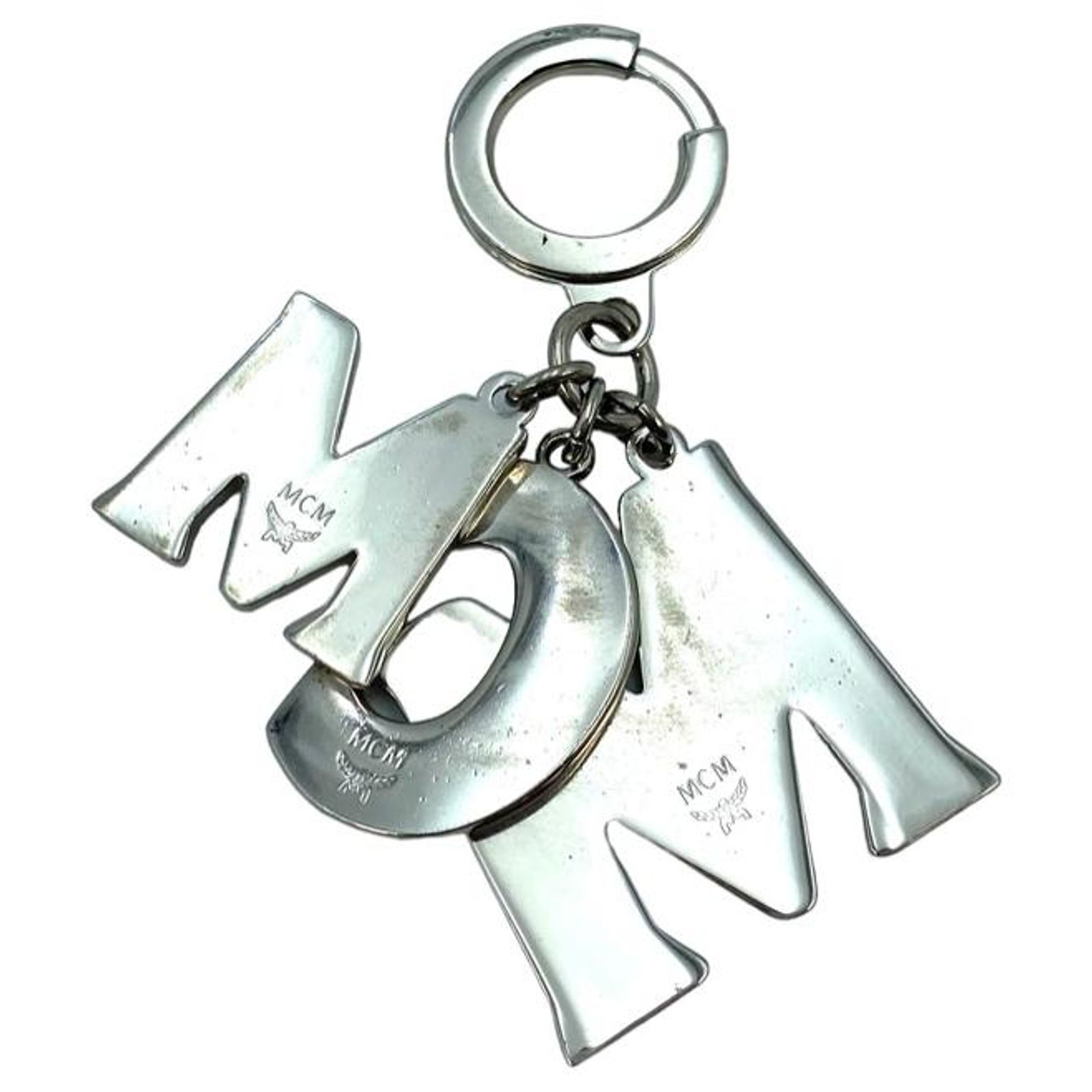 MCM METAL LETTER PENDANT SILVER (Sold) - Joli Closet