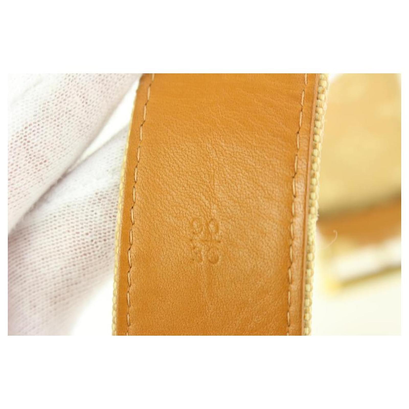 Louis Vuitton 90/36 Beige Monogram Mini Lin Belt ref.681072 - Joli