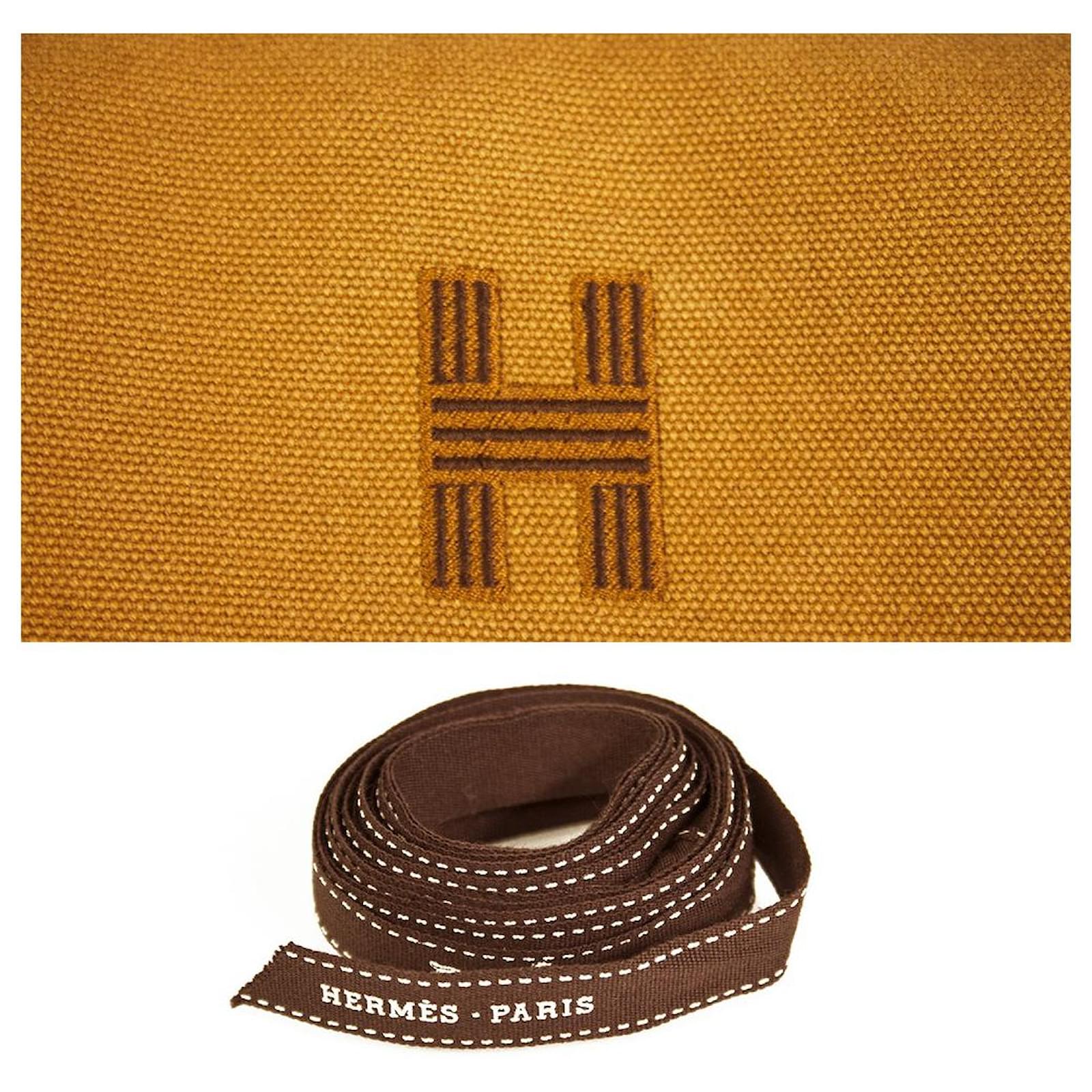 Hermès Bride-a-brac Toiletry Case Toile Pm Cosmetic Bag in brown
