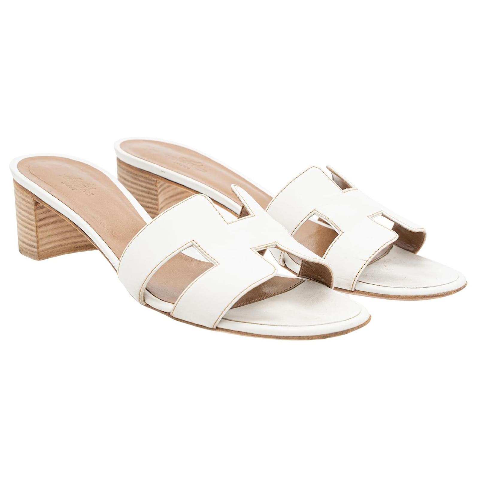 sandale hermes blanche