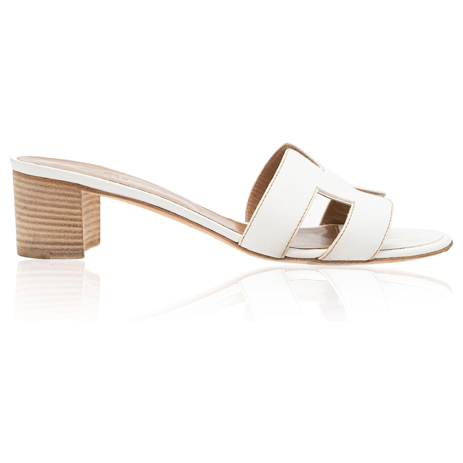 sandale hermes blanche