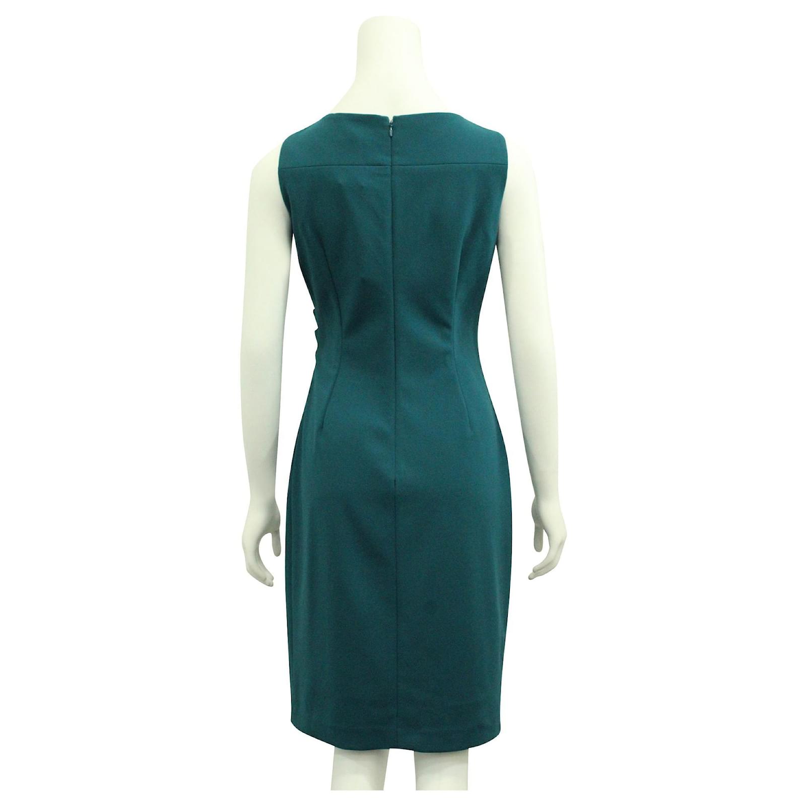 cream and sage green dress Green Wool Chore Dress with Flutter Sleeve & Patch Pockets - XL main image 0