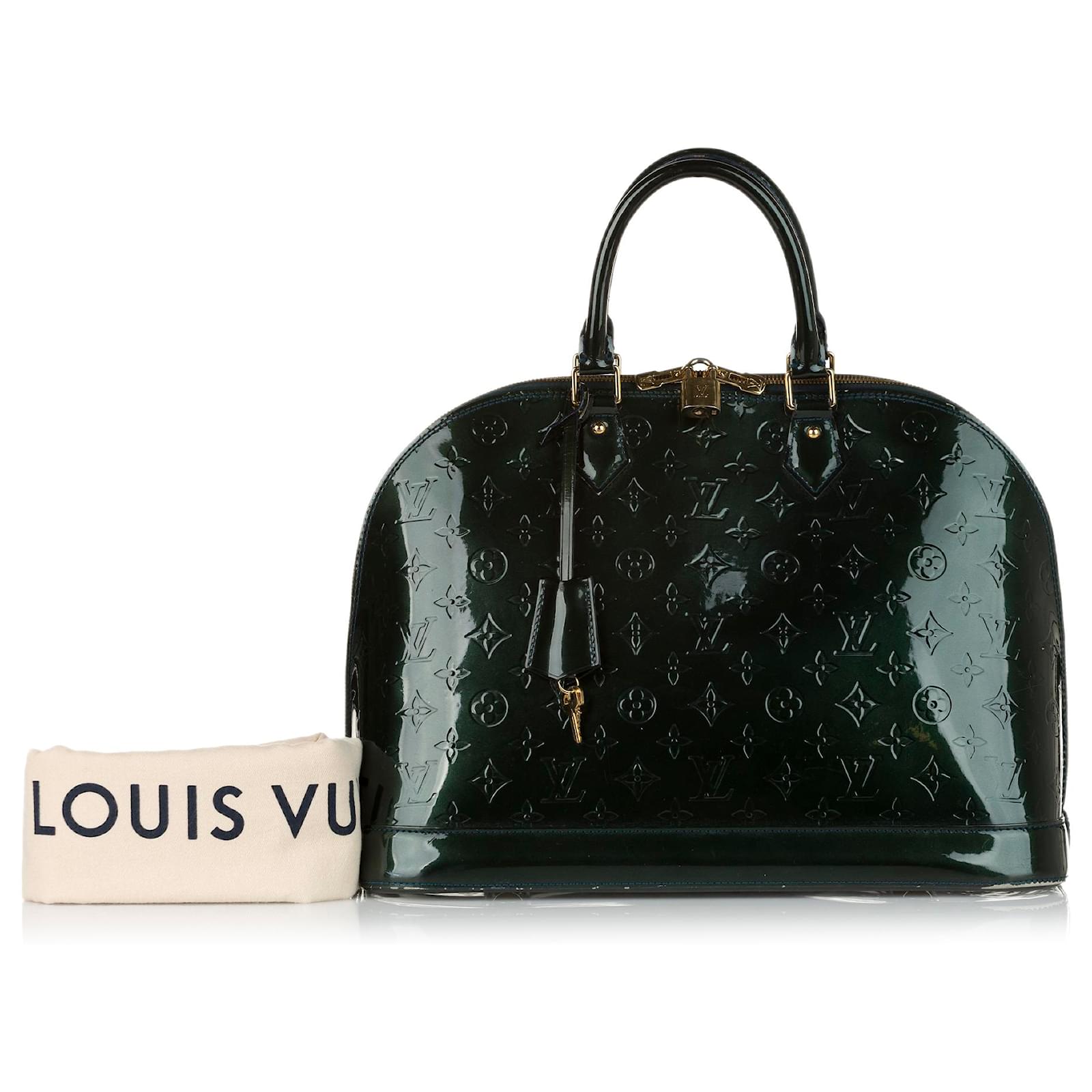 Louis Vuitton Green Vernis Alma Gm