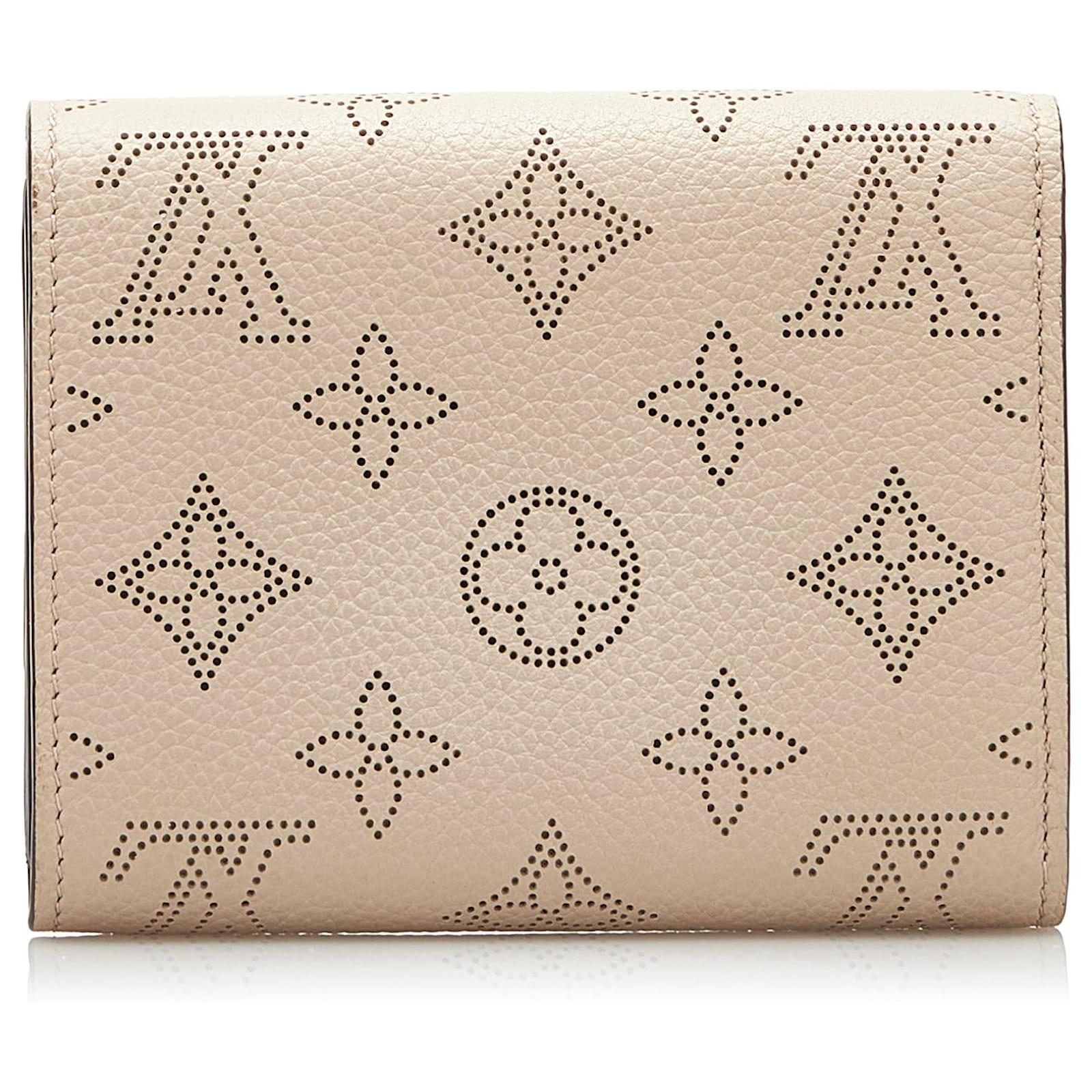 Louis Vuitton Galet Monogram Mahina Leather Iris Compact Wallet
