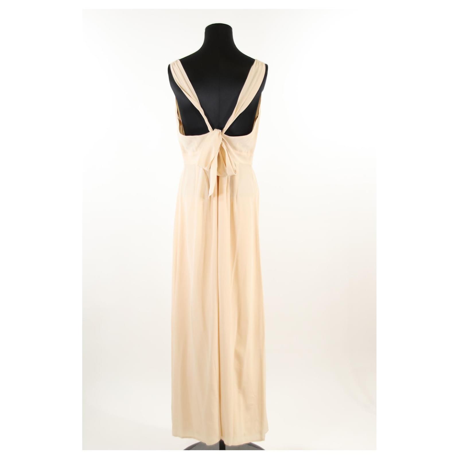 Robe S?�zane 40 Soie Beige ref.682847 - Joli Closet